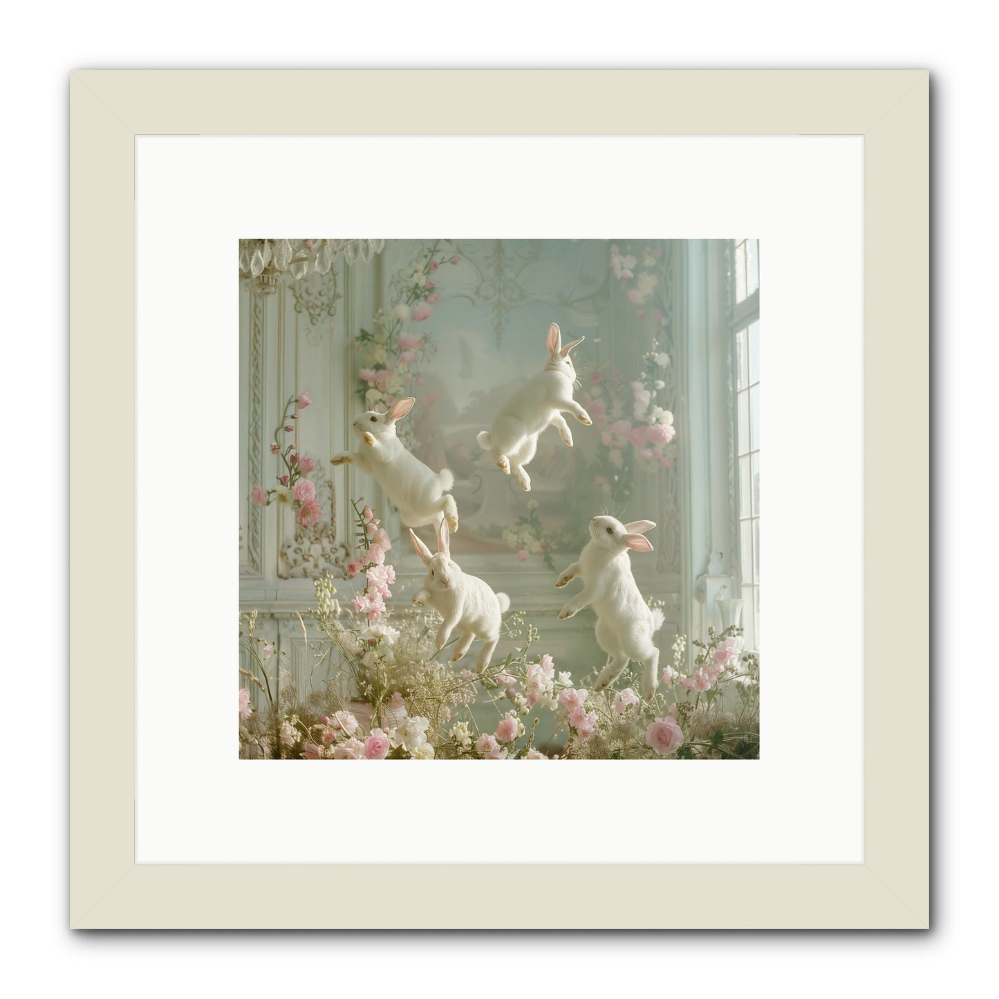 Elation In Bloom -- Framed Print - White 10x10