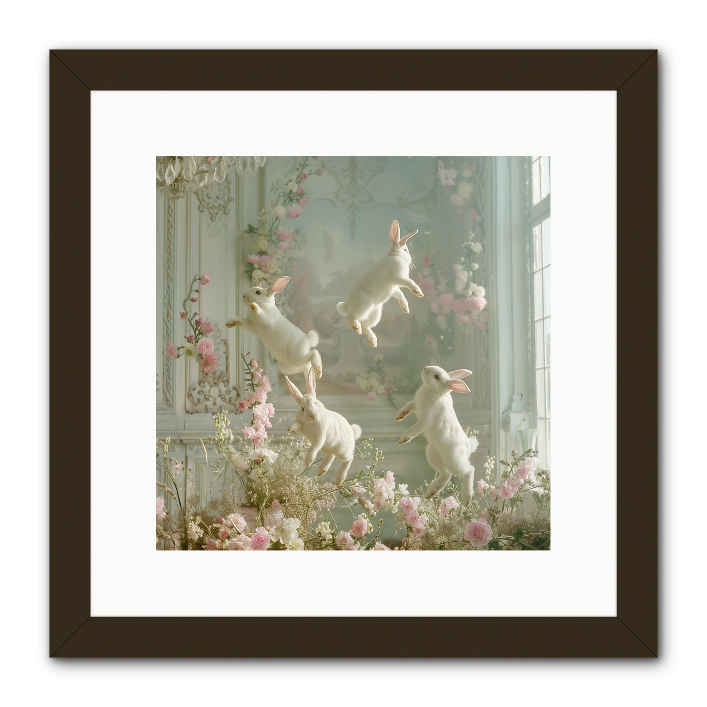 Elation In Bloom -- Framed Print - Black 12x12