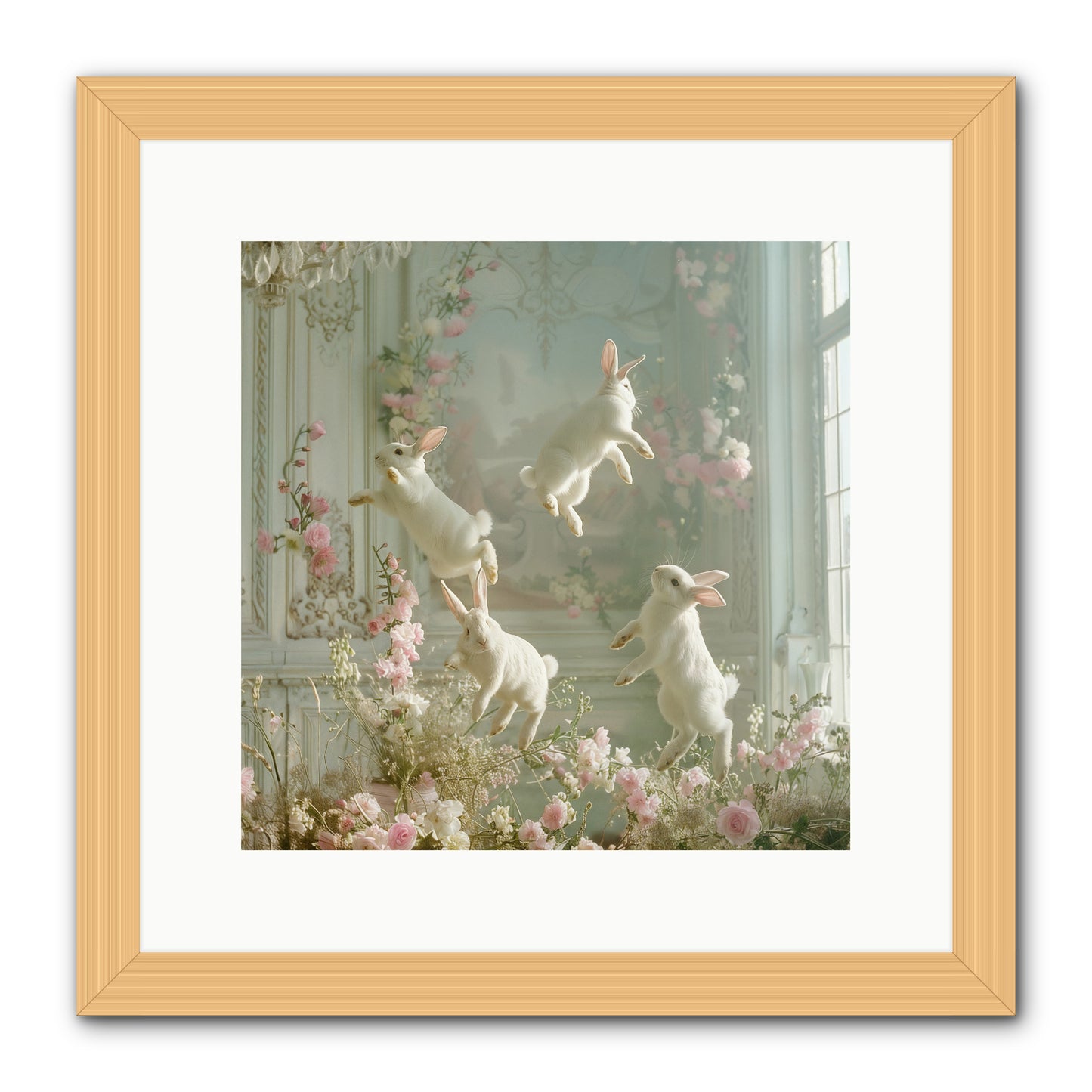 Elation In Bloom -- Framed Print - Natural 12x12