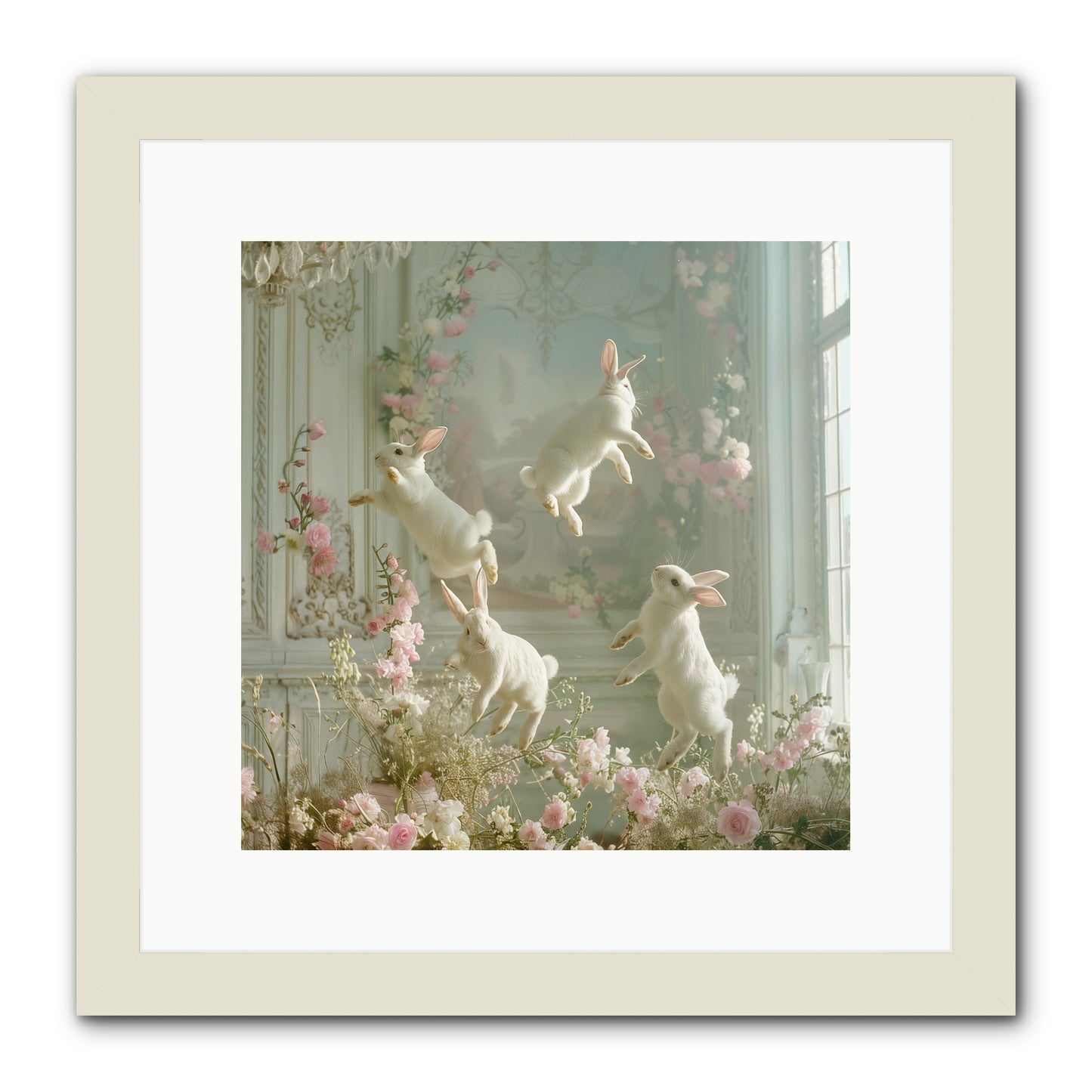 Elation In Bloom -- Framed Print - White 12x12