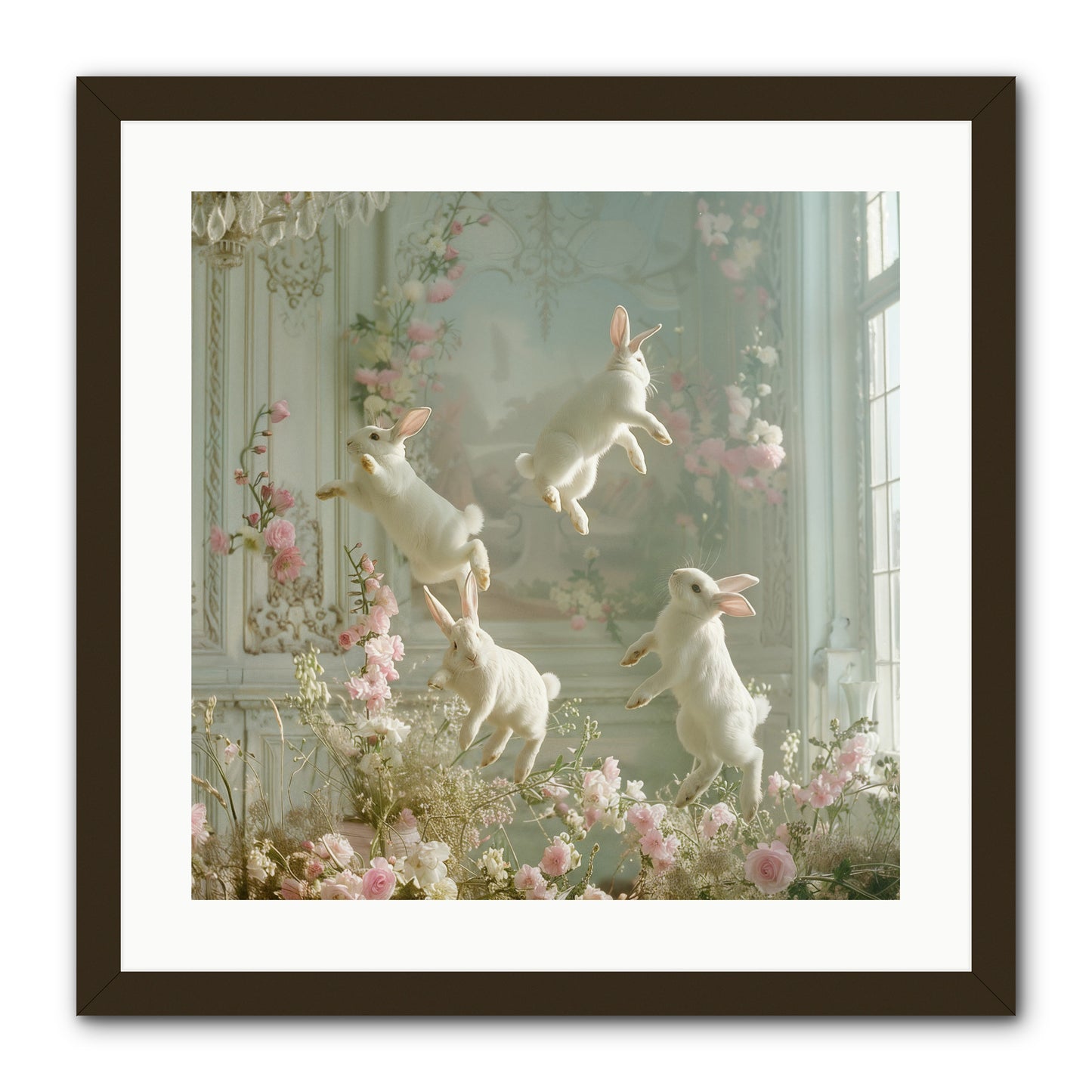 Elation In Bloom -- Framed Print - Black 20x20