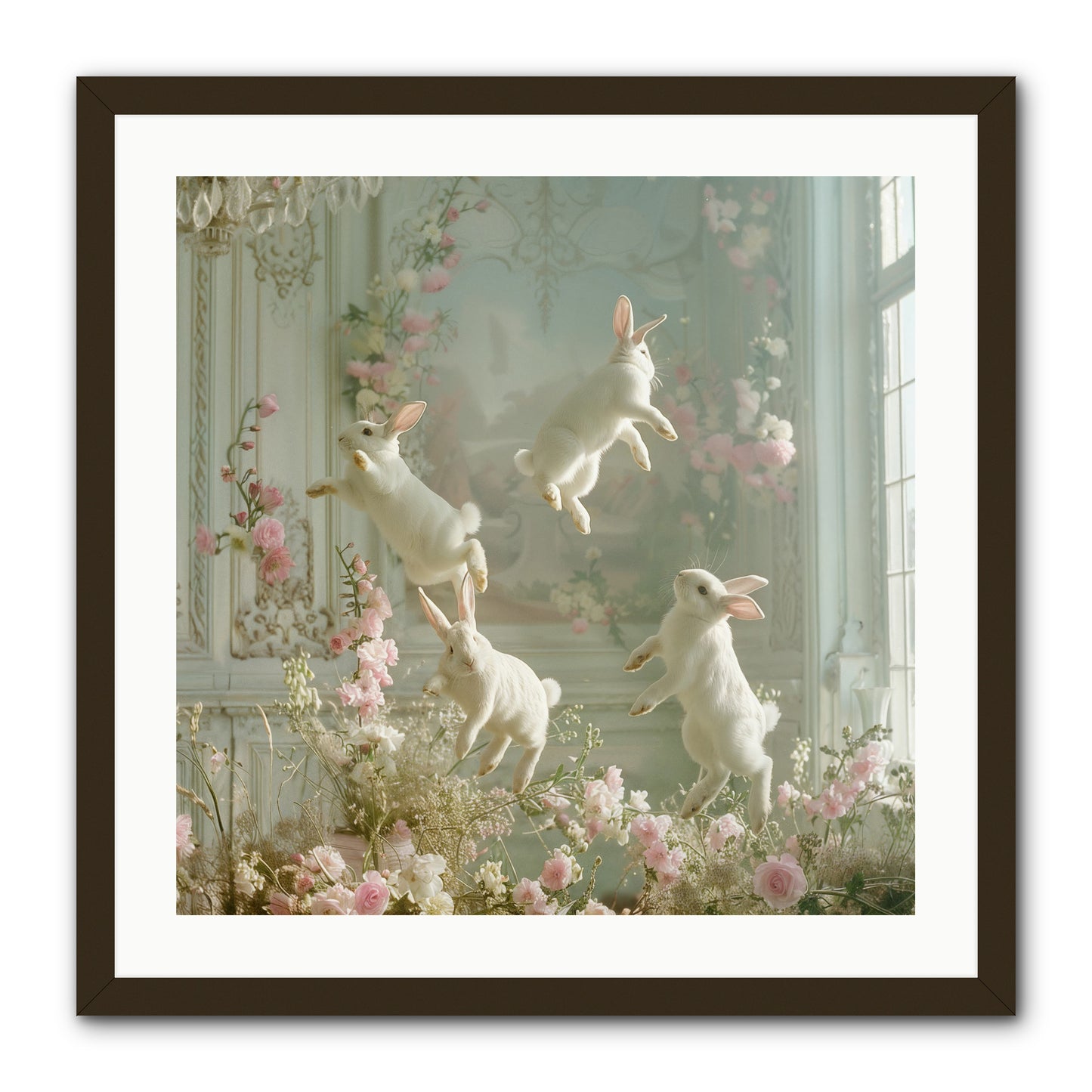 Elation In Bloom -- Framed Print - Black 24x24