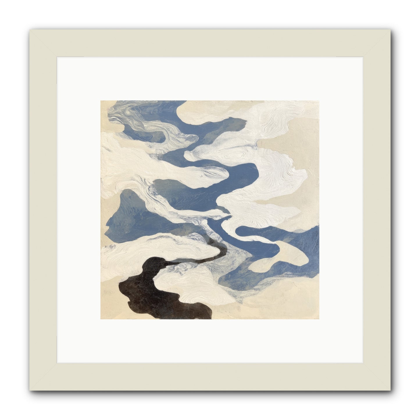 Ellipse -- Framed Print - White 10x10