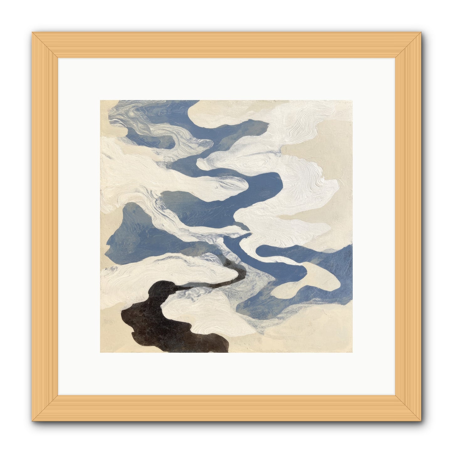 Ellipse -- Framed Print - Natural 12x12