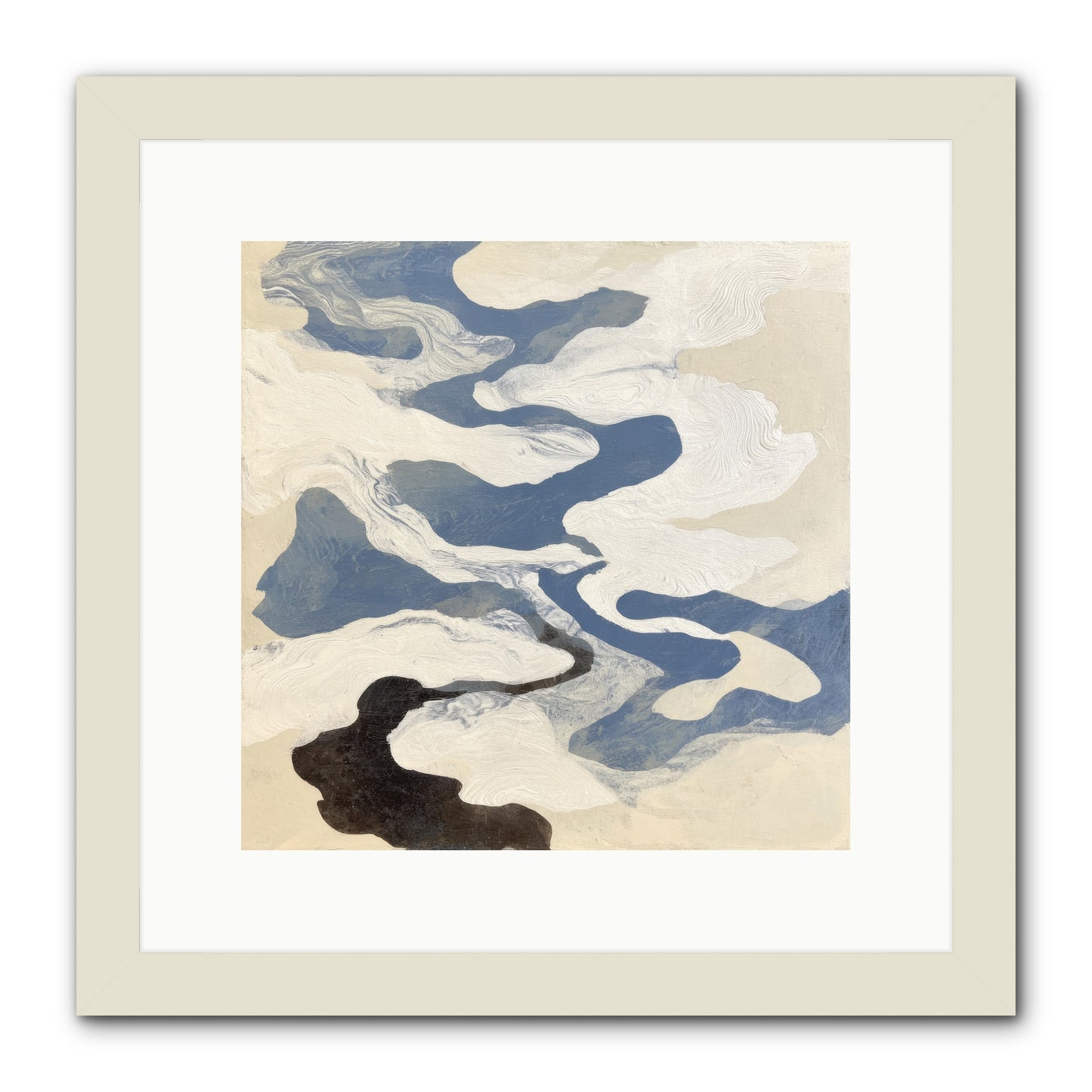 Ellipse -- Framed Print - White 12x12