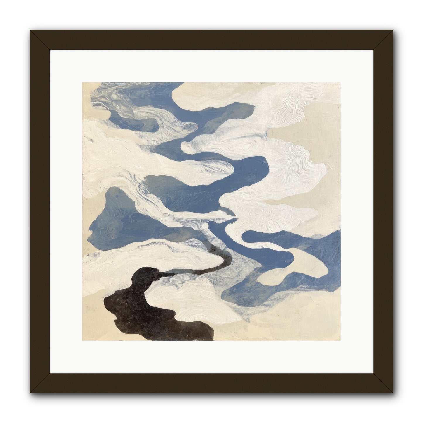 Ellipse -- Framed Print - Black 16x16
