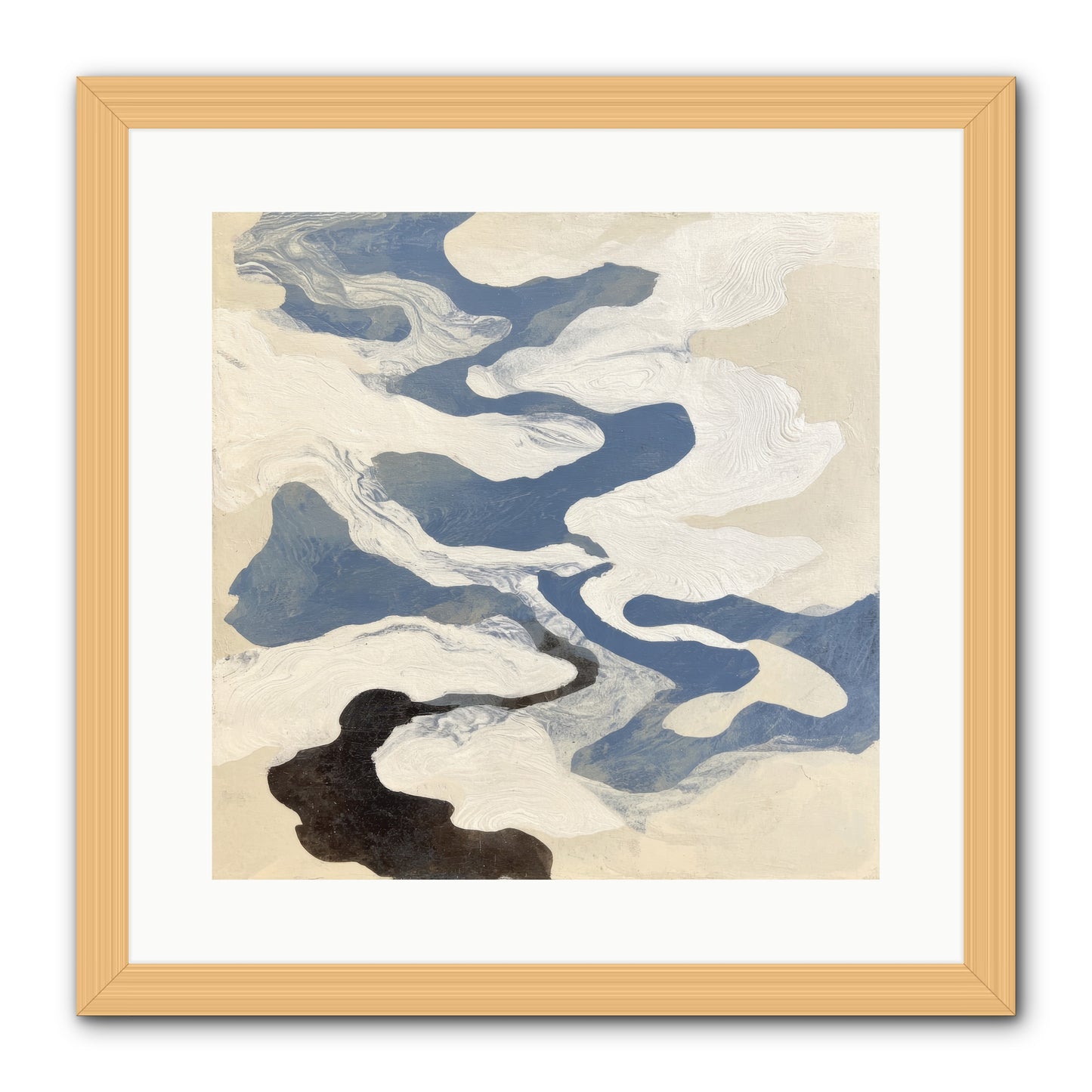 Ellipse -- Framed Print - Natural 16x16
