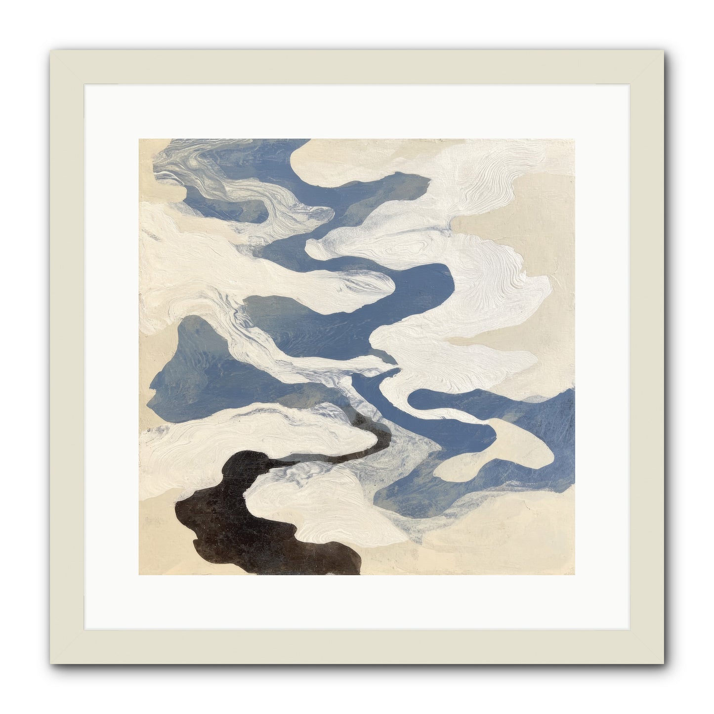 Ellipse -- Framed Print - White 16x16