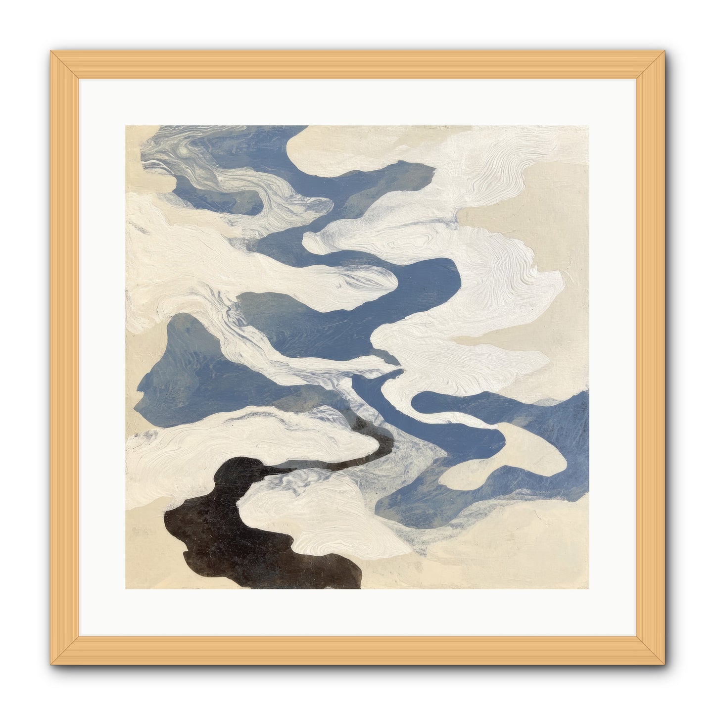 Ellipse -- Framed Print - Natural 20x20