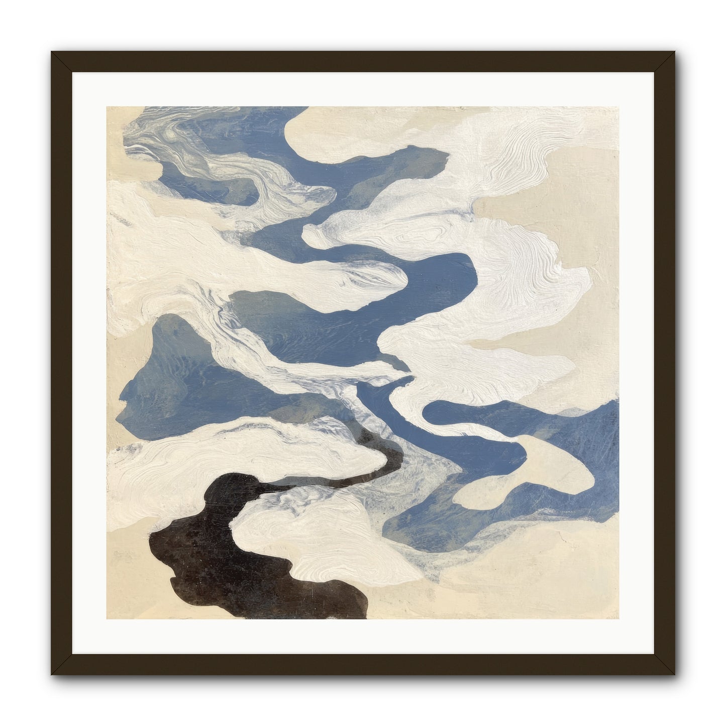 Ellipse -- Framed Print - Black 30x30