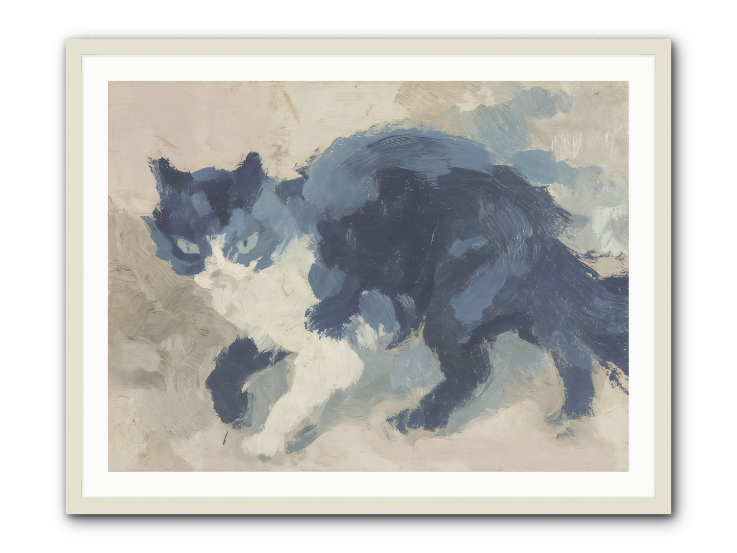 Eloquence In Motion -- Framed Print - White 40x30