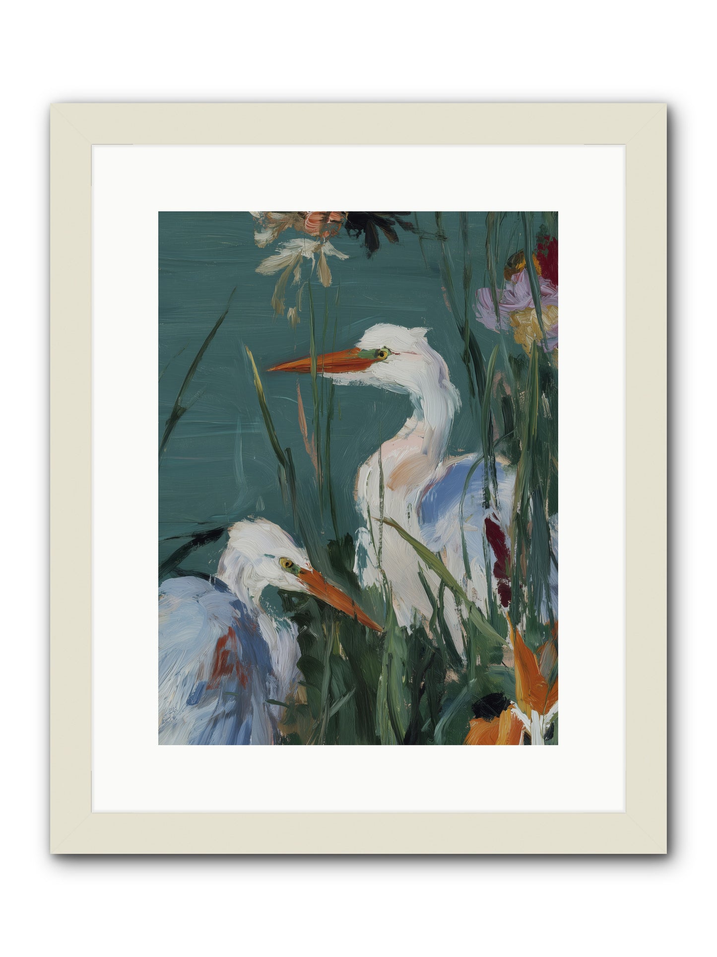 Emerald Cradles -- Framed Print - White 12x16