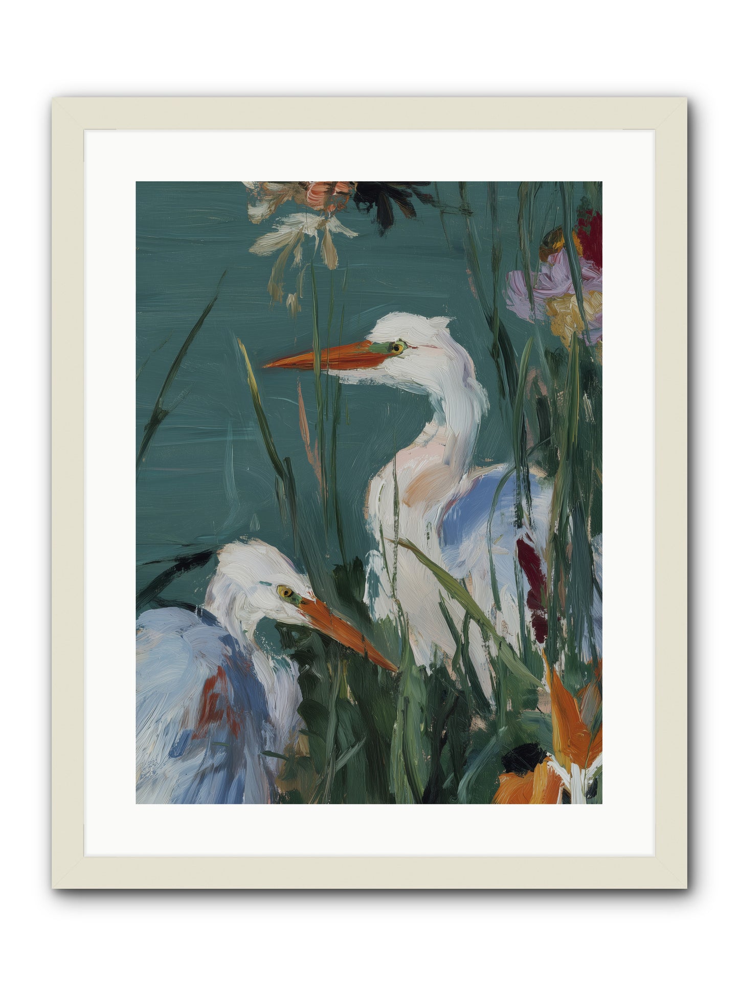 Emerald Cradles -- Framed Print - White 18x24