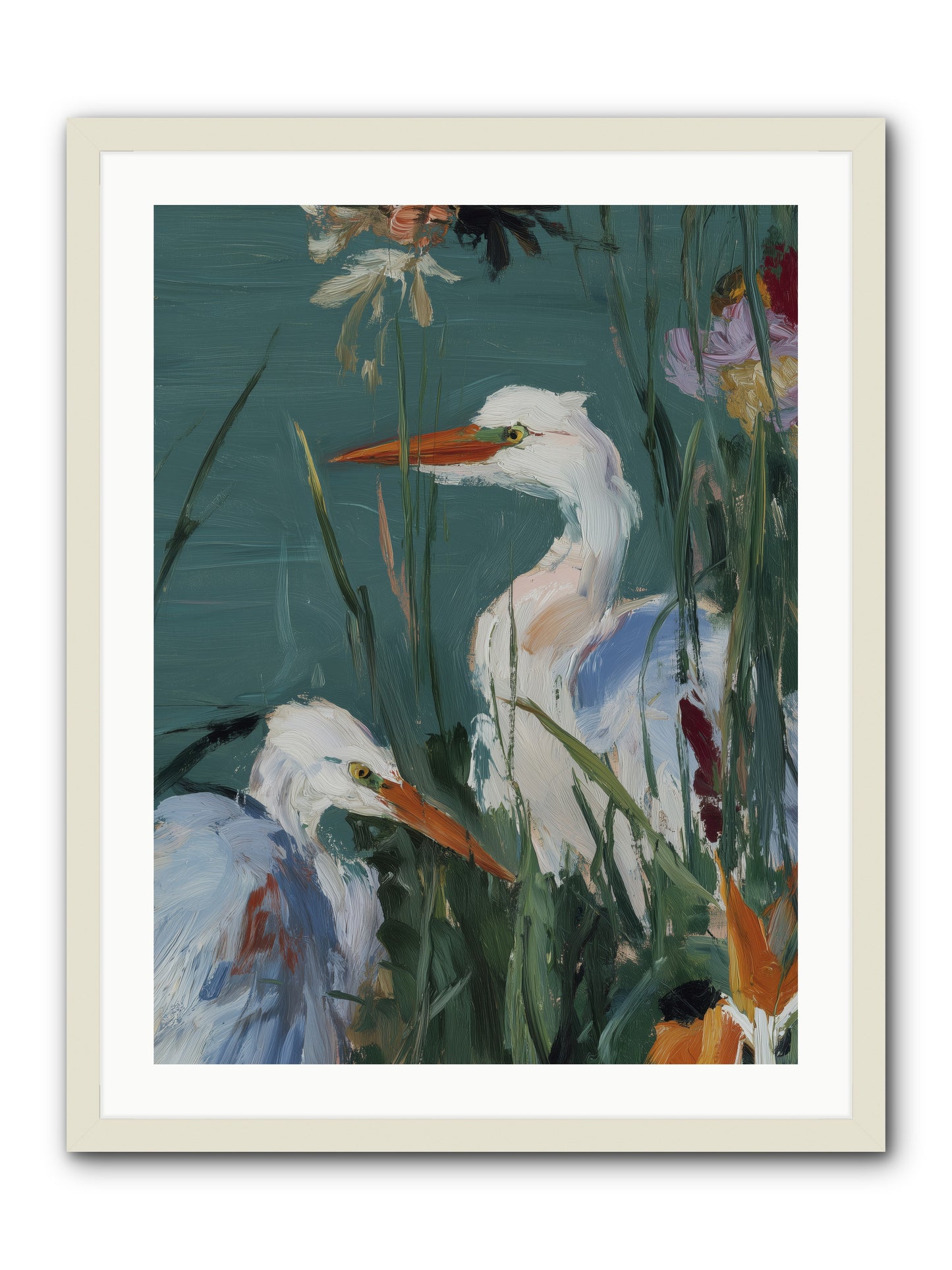 Emerald Cradles -- Framed Print - White 24x32
