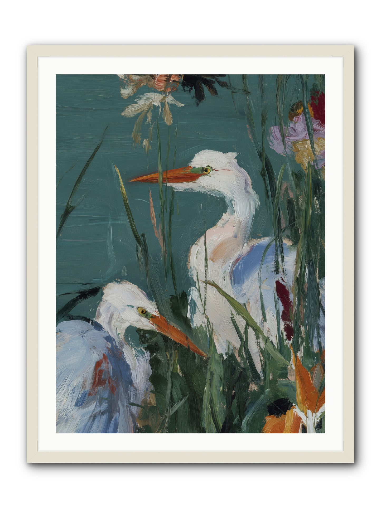 Emerald Cradles -- Framed Print - White 30x40
