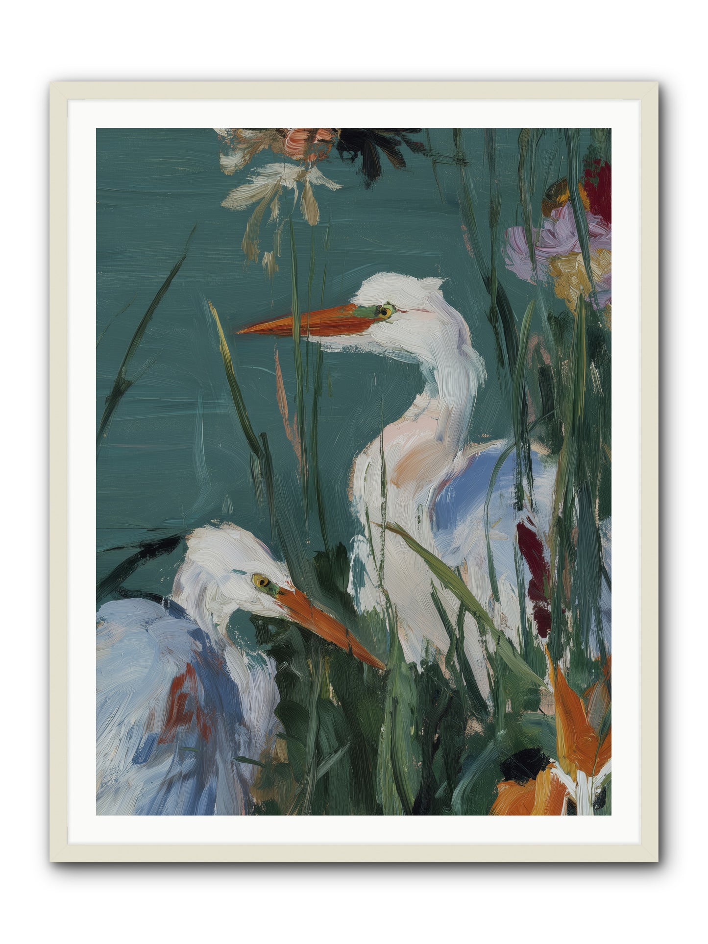 Emerald Cradles -- Framed Print - White 36x48