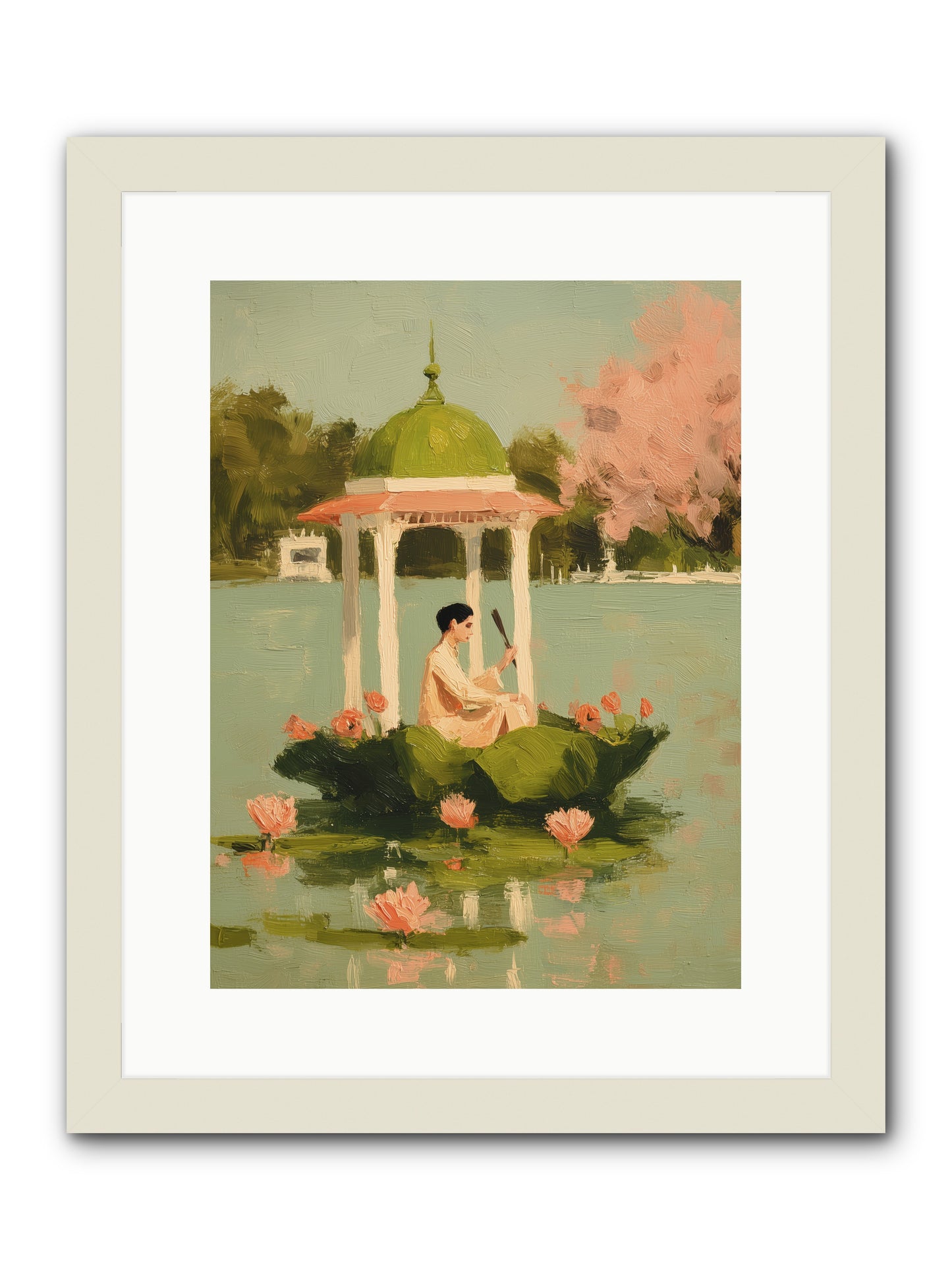 Emerald Exile -- Framed Print - White 12x16