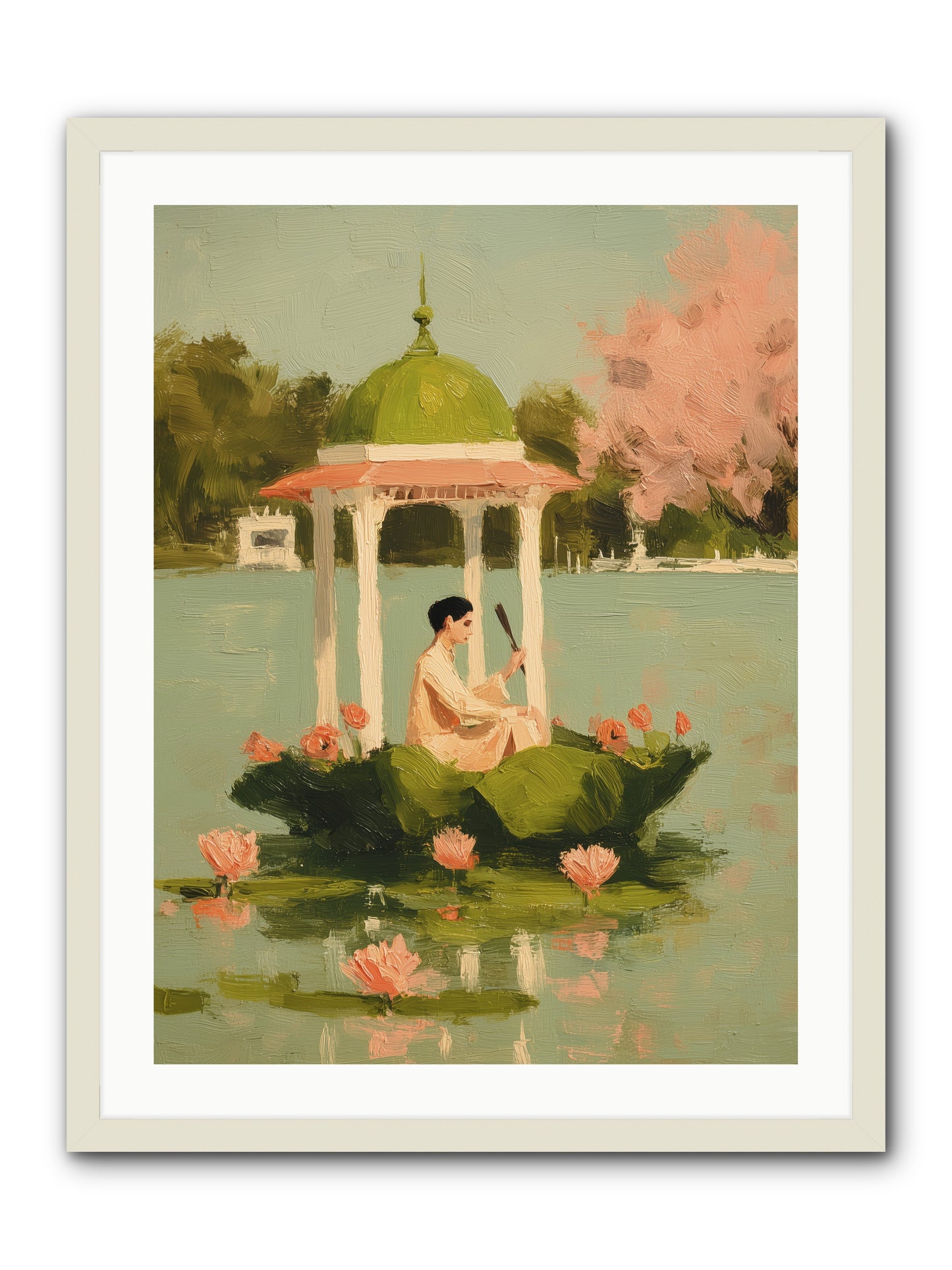 Emerald Exile -- Framed Print - White 24x32
