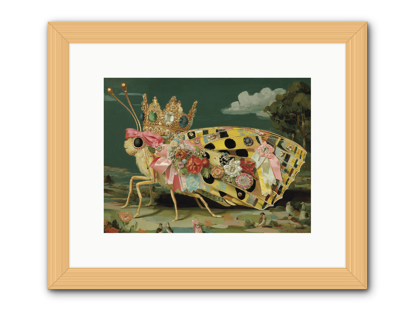 Emerald Light Awaits -- Framed Print - Natural 12x9