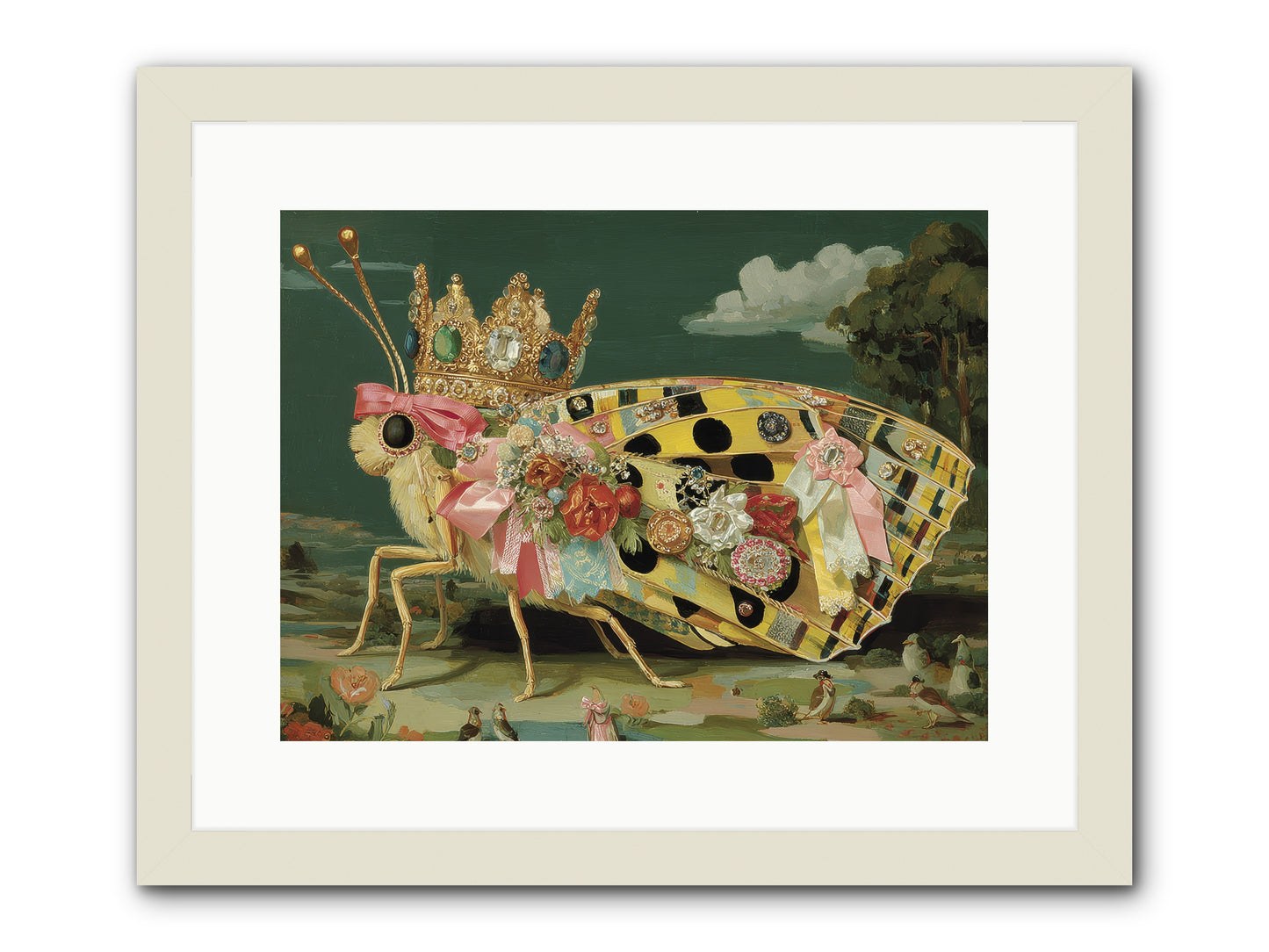 Emerald Light Awaits -- Framed Print - White 16x12