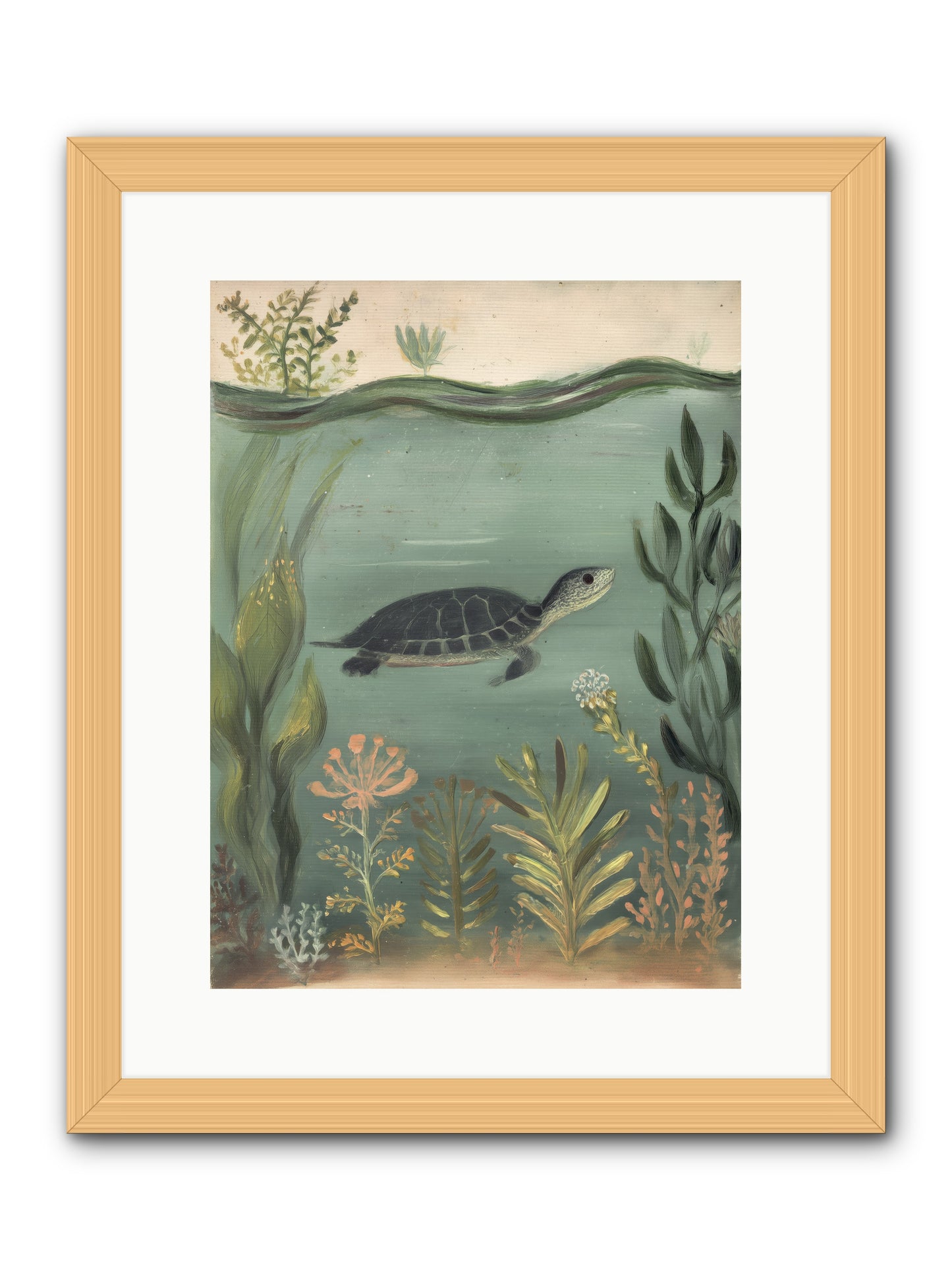 Emerald Sanctuary -- Framed Print - Natural 12x16