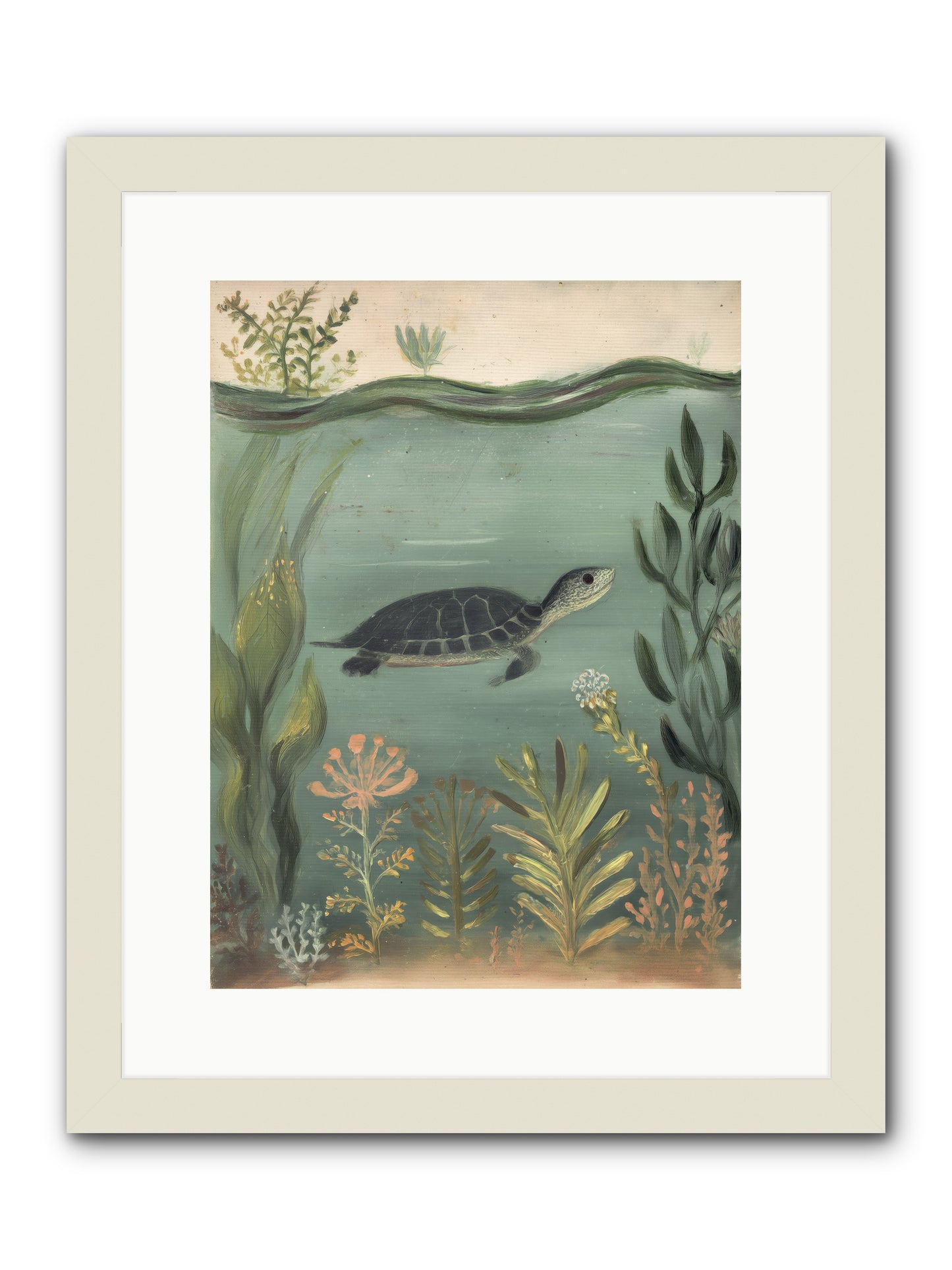 Emerald Sanctuary -- Framed Print - White 12x16