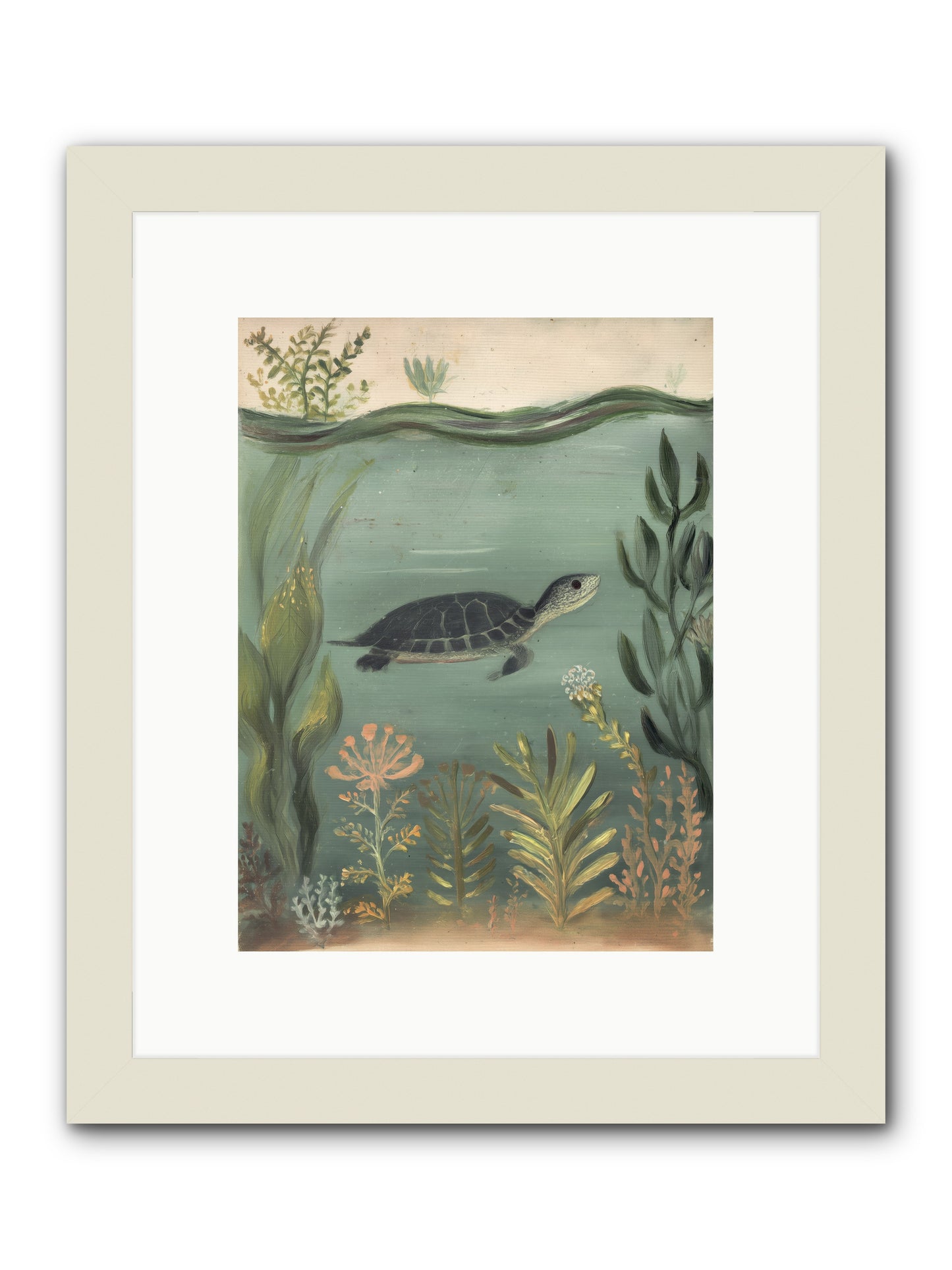 Emerald Sanctuary -- Framed Print - White 9x12