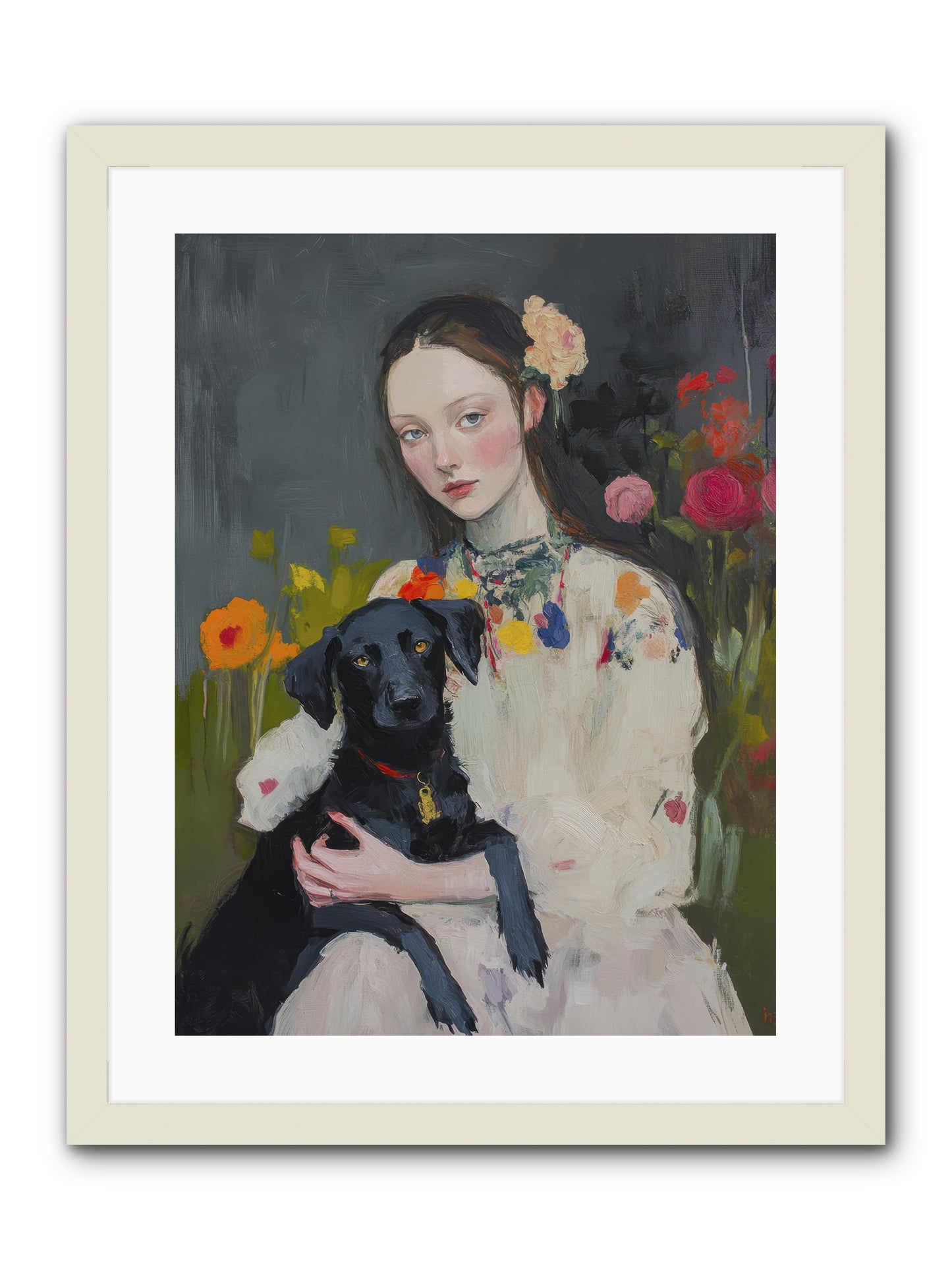 Emperor of Love -- Framed Print - White 18x24