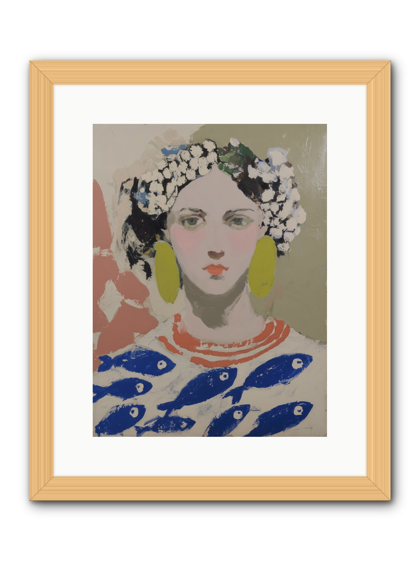 Empress of Riviera Tables -- Framed Print - Natural 12x16