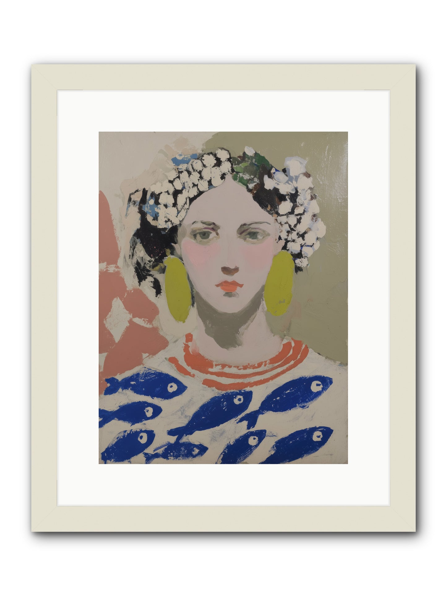 Empress of Riviera Tables -- Framed Print - White 12x16