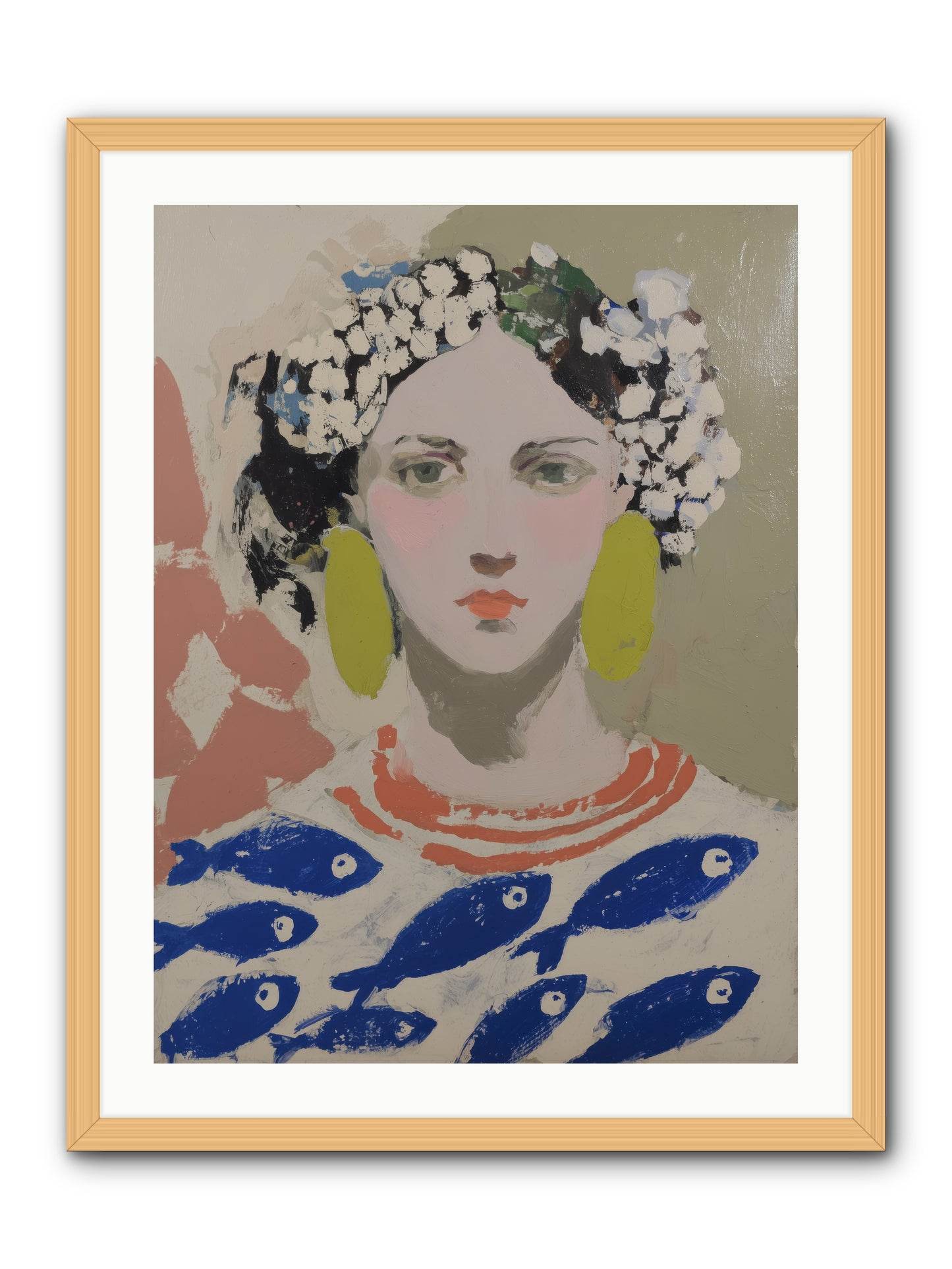 Empress of Riviera Tables -- Framed Print - Natural 24x32
