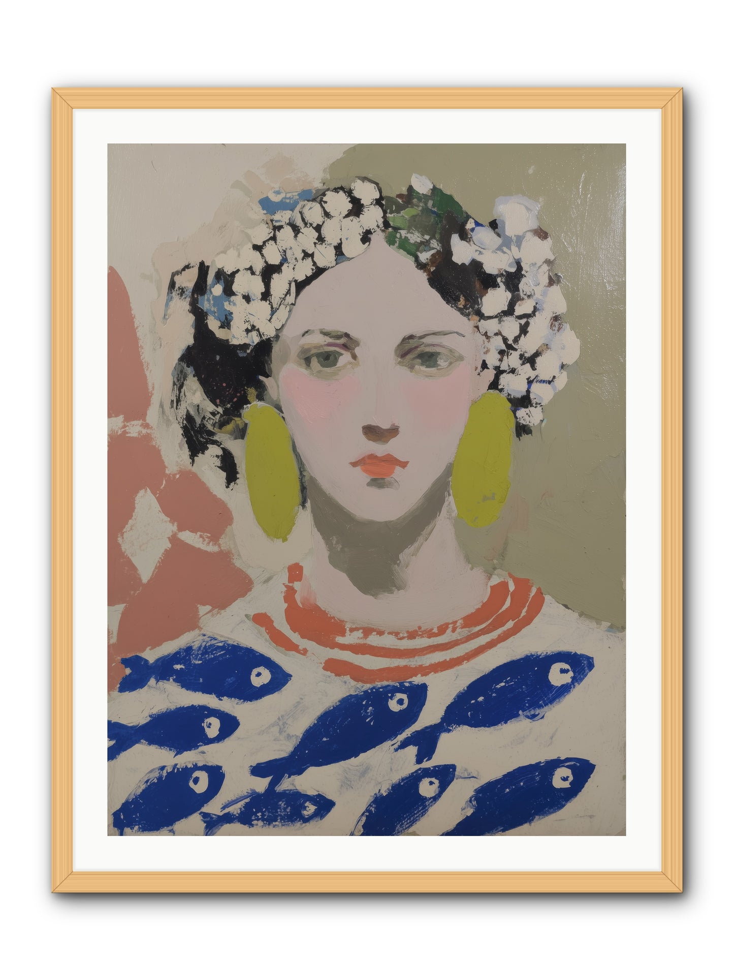 Empress of Riviera Tables -- Framed Print - Natural 30x40