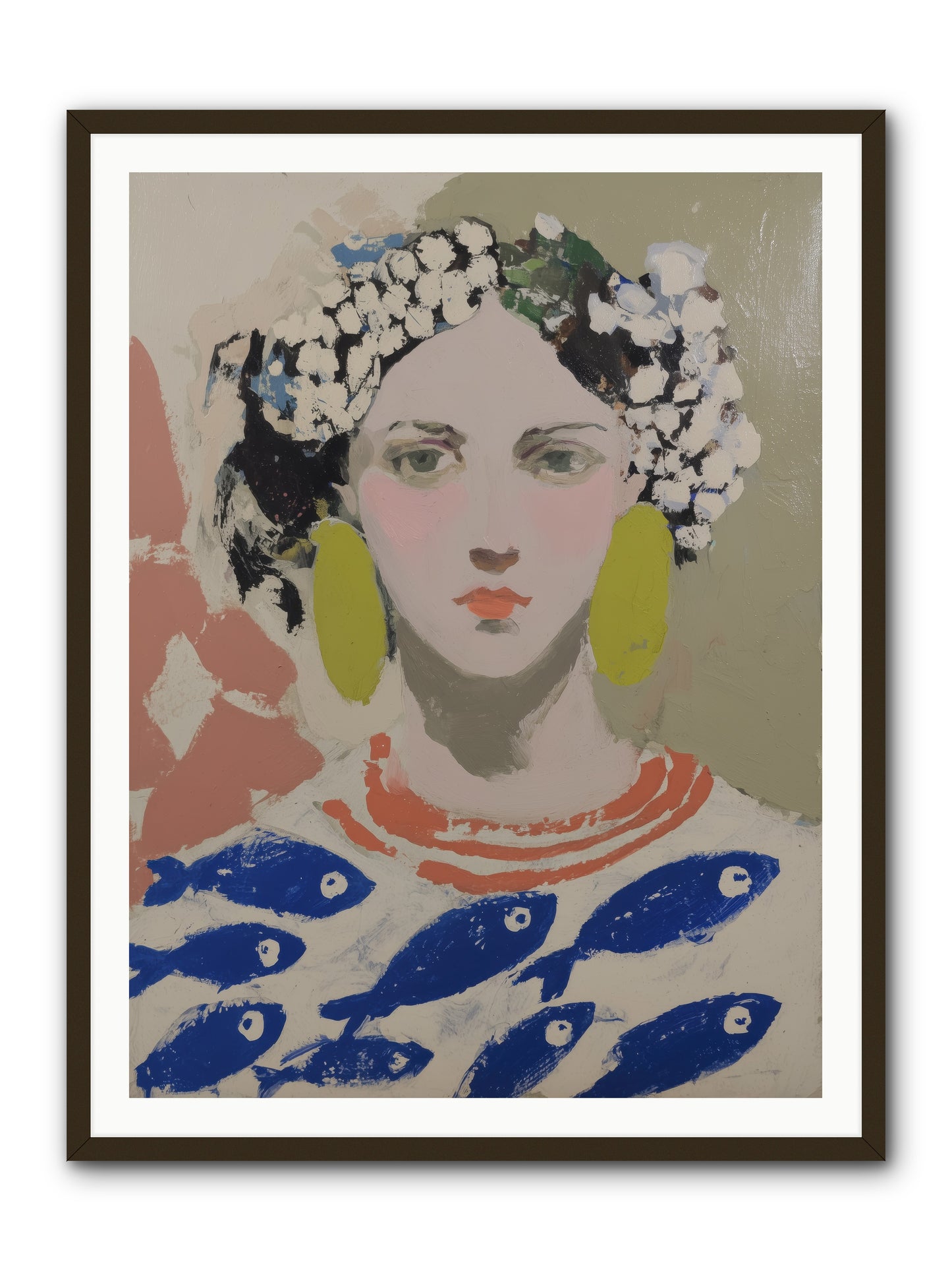 Empress of Riviera Tables -- Framed Print - Black 36x48
