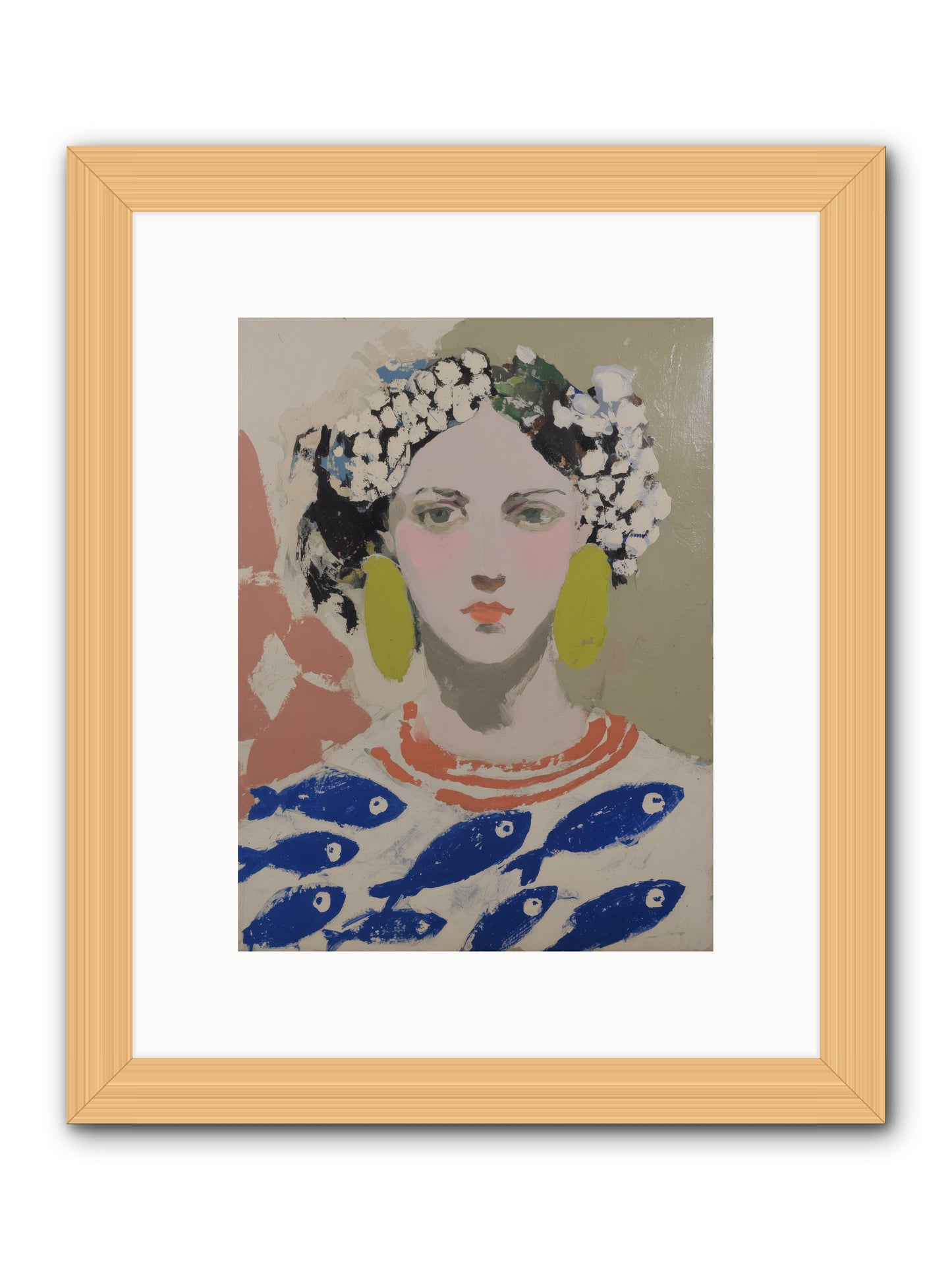 Empress of Riviera Tables -- Framed Print - Natural 9x12