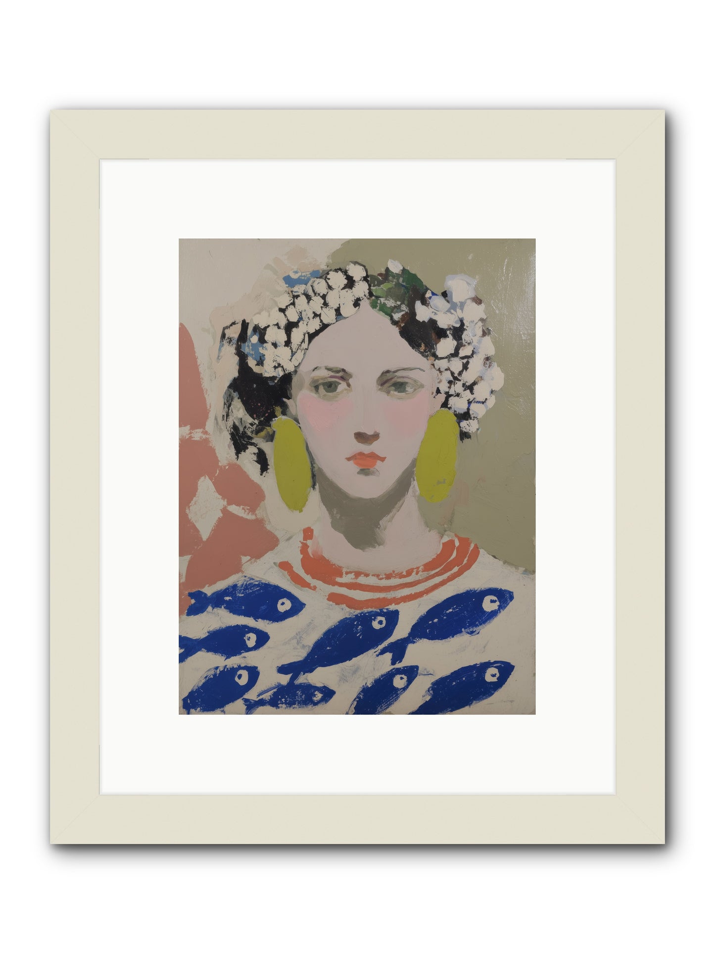 Empress of Riviera Tables -- Framed Print - White 9x12