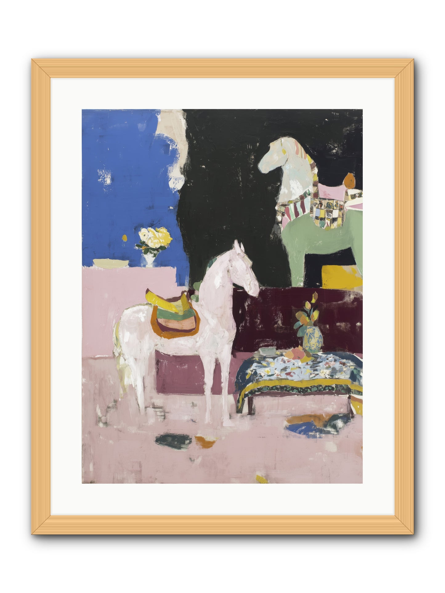 Empty Chair -- Framed Print - Natural 18x24