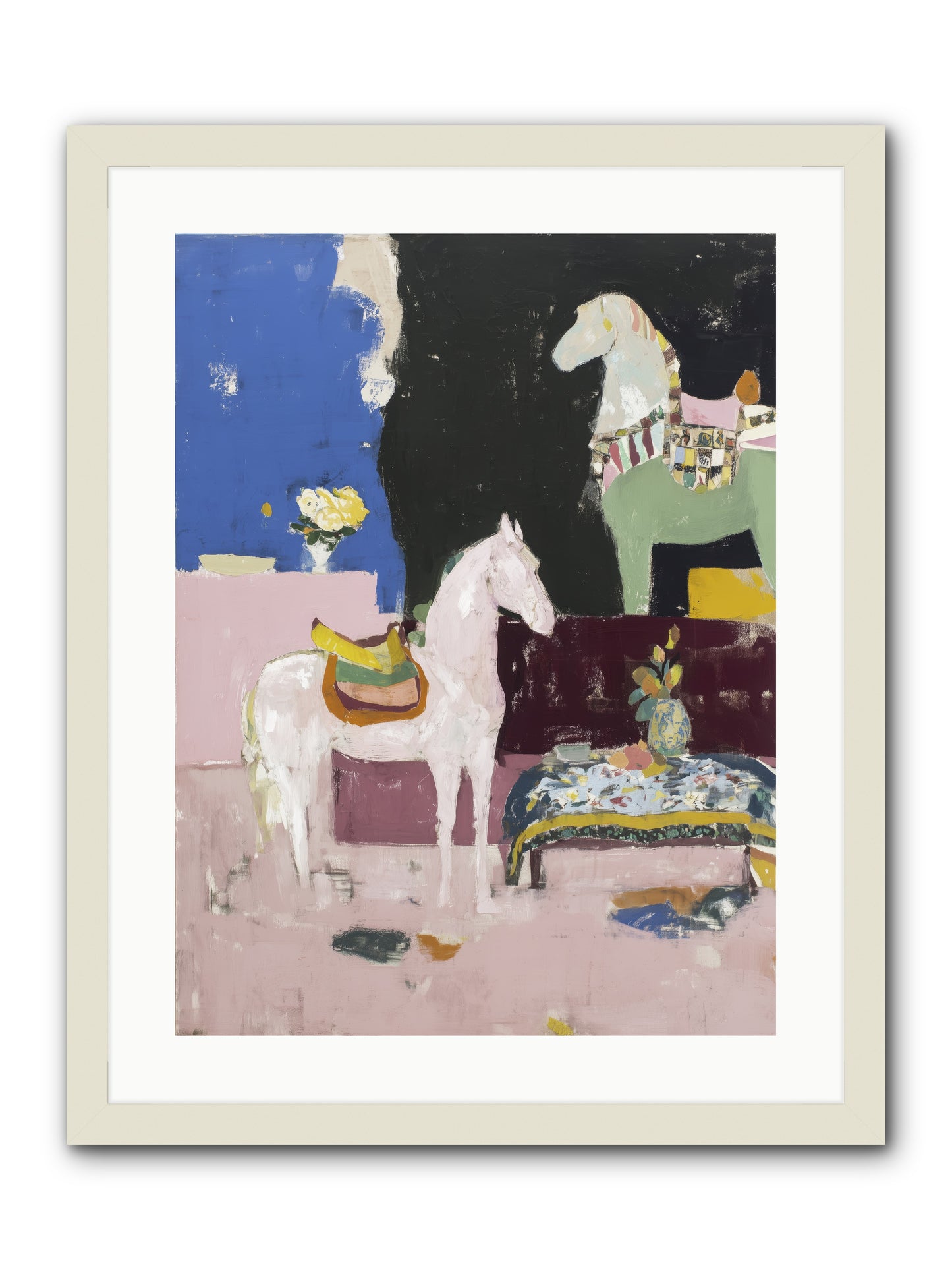 Empty Chair -- Framed Print - White 18x24