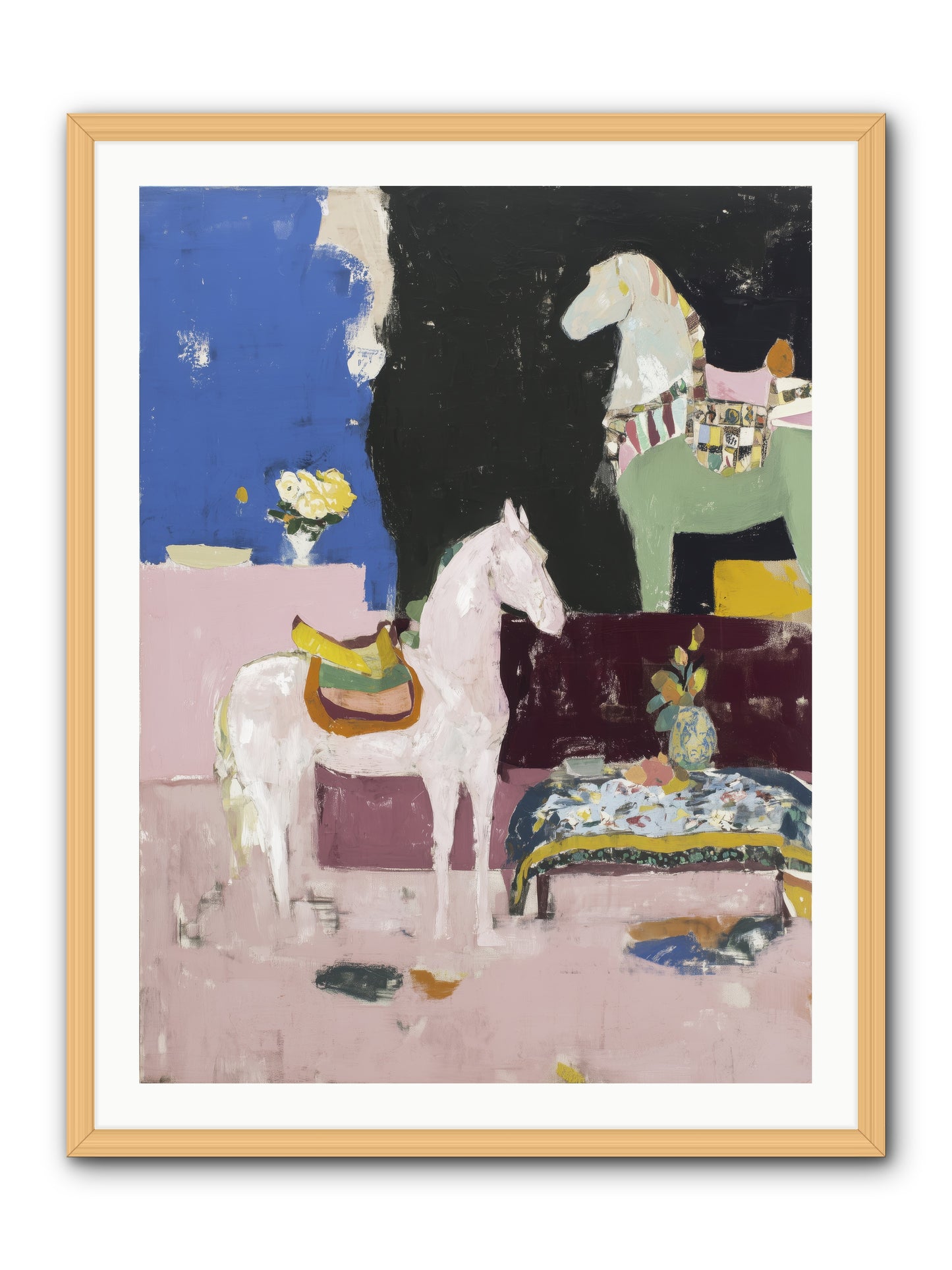Empty Chair -- Framed Print - Natural 30x40