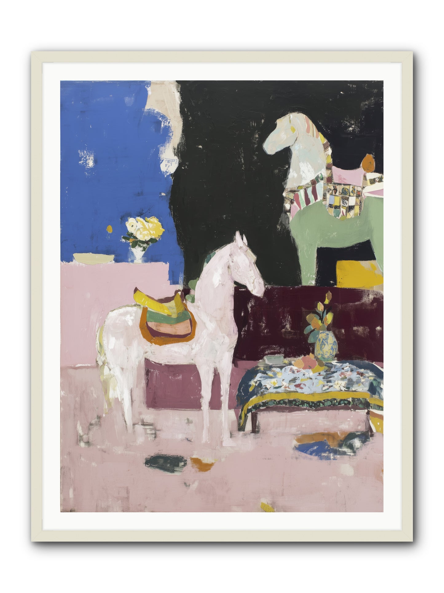 Empty Chair -- Framed Print - White 36x48