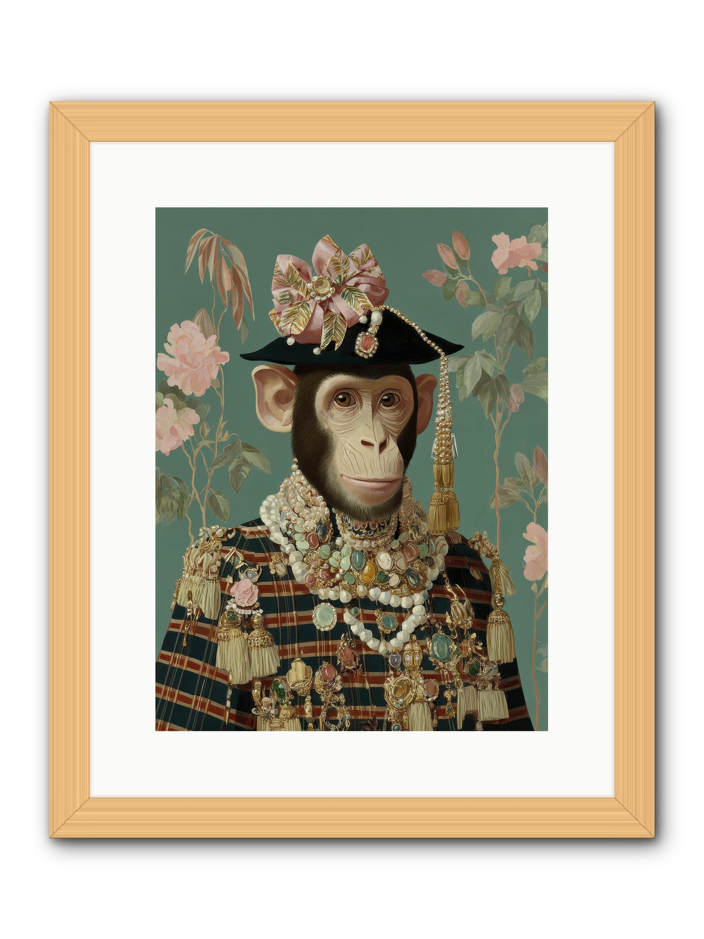 Enamored Finery -- Framed Print - Natural 12x16