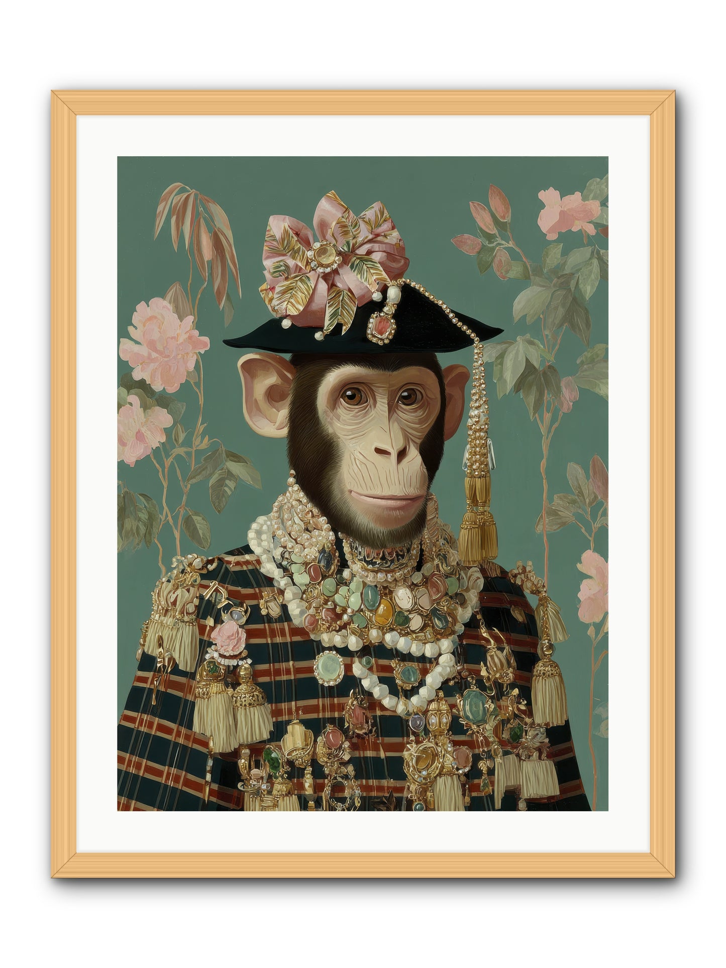Enamored Finery -- Framed Print - Natural 24x32