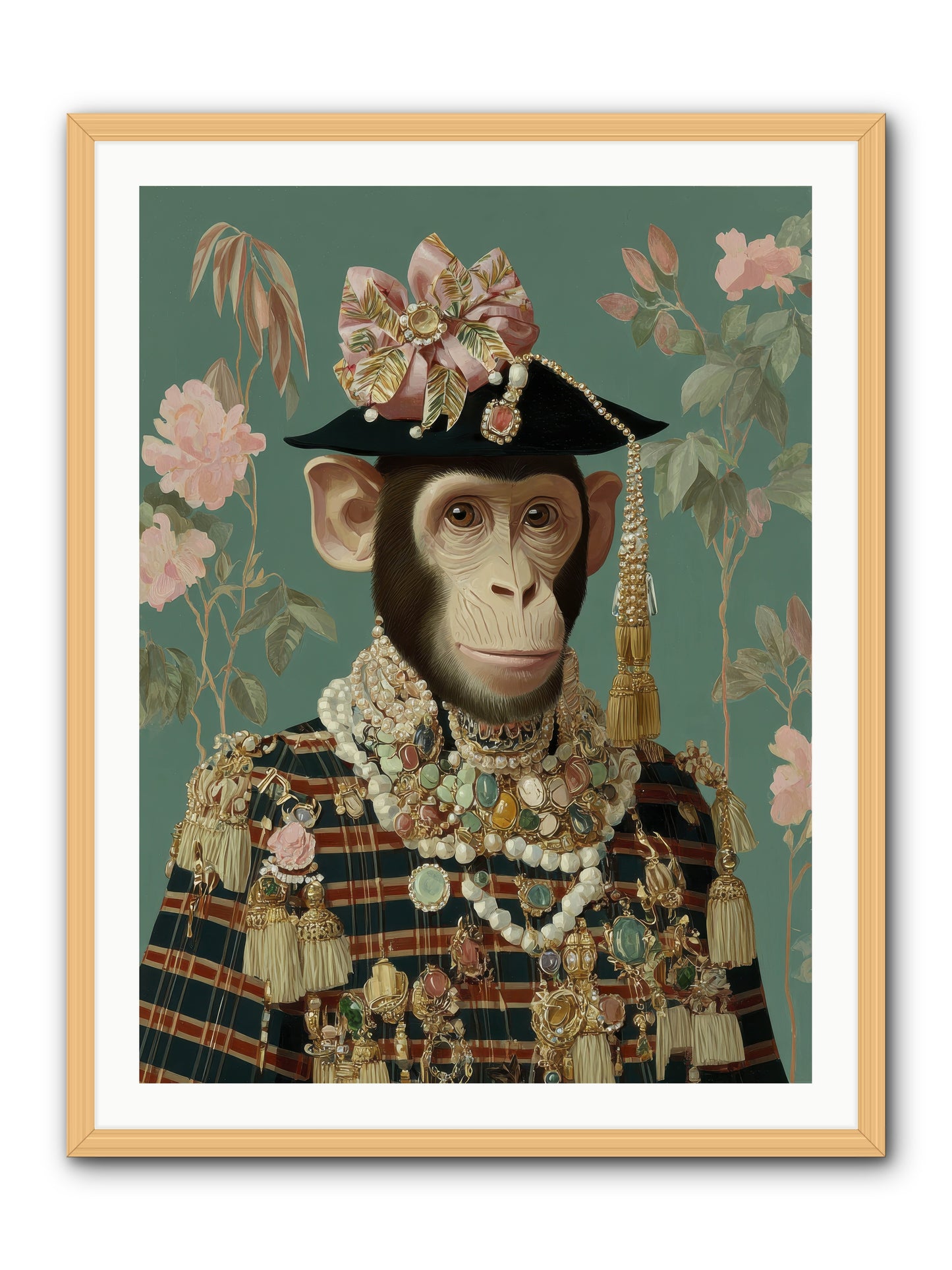 Enamored Finery -- Framed Print - Natural 30x40