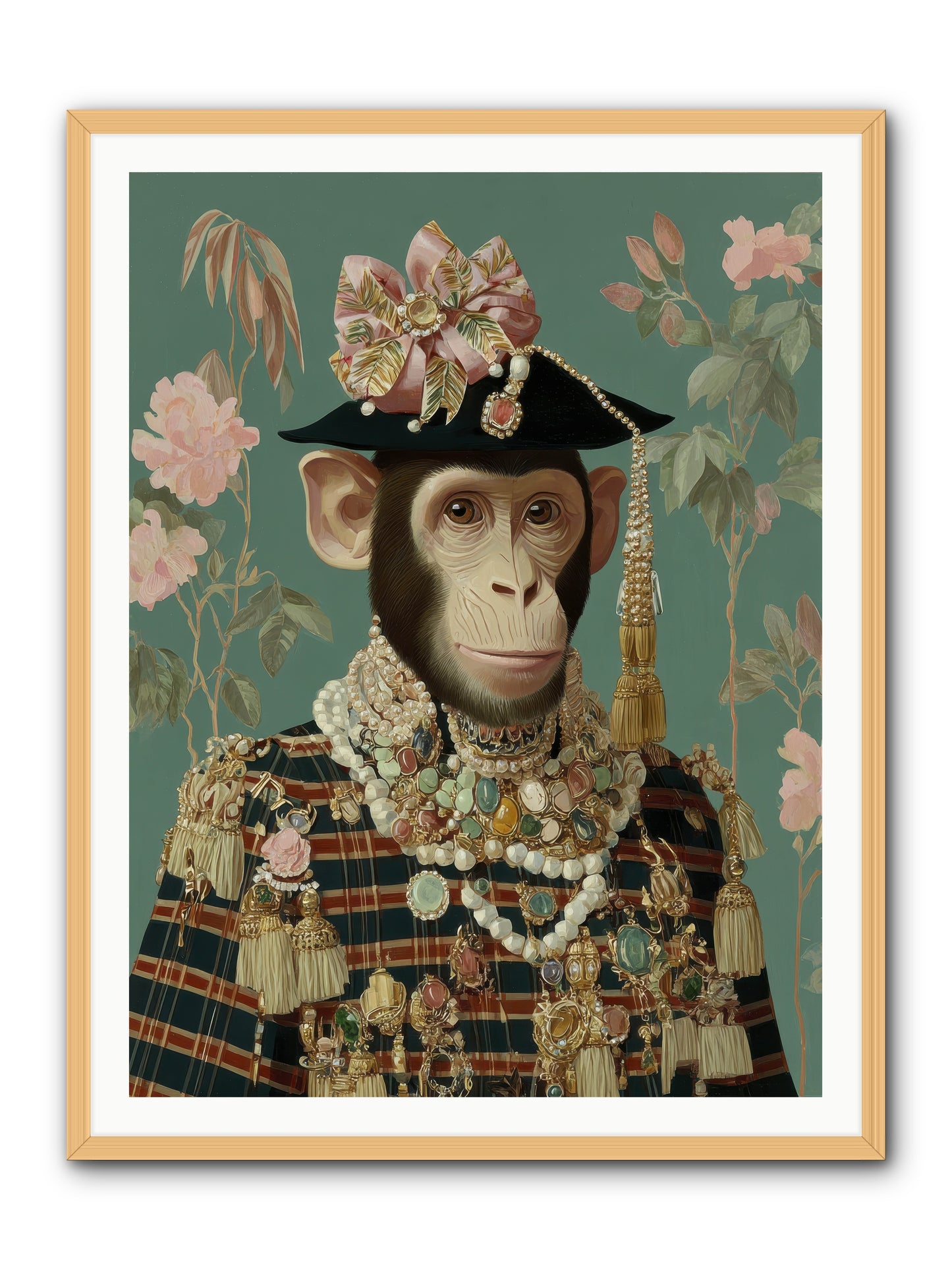 Enamored Finery -- Framed Print - Natural 36x48