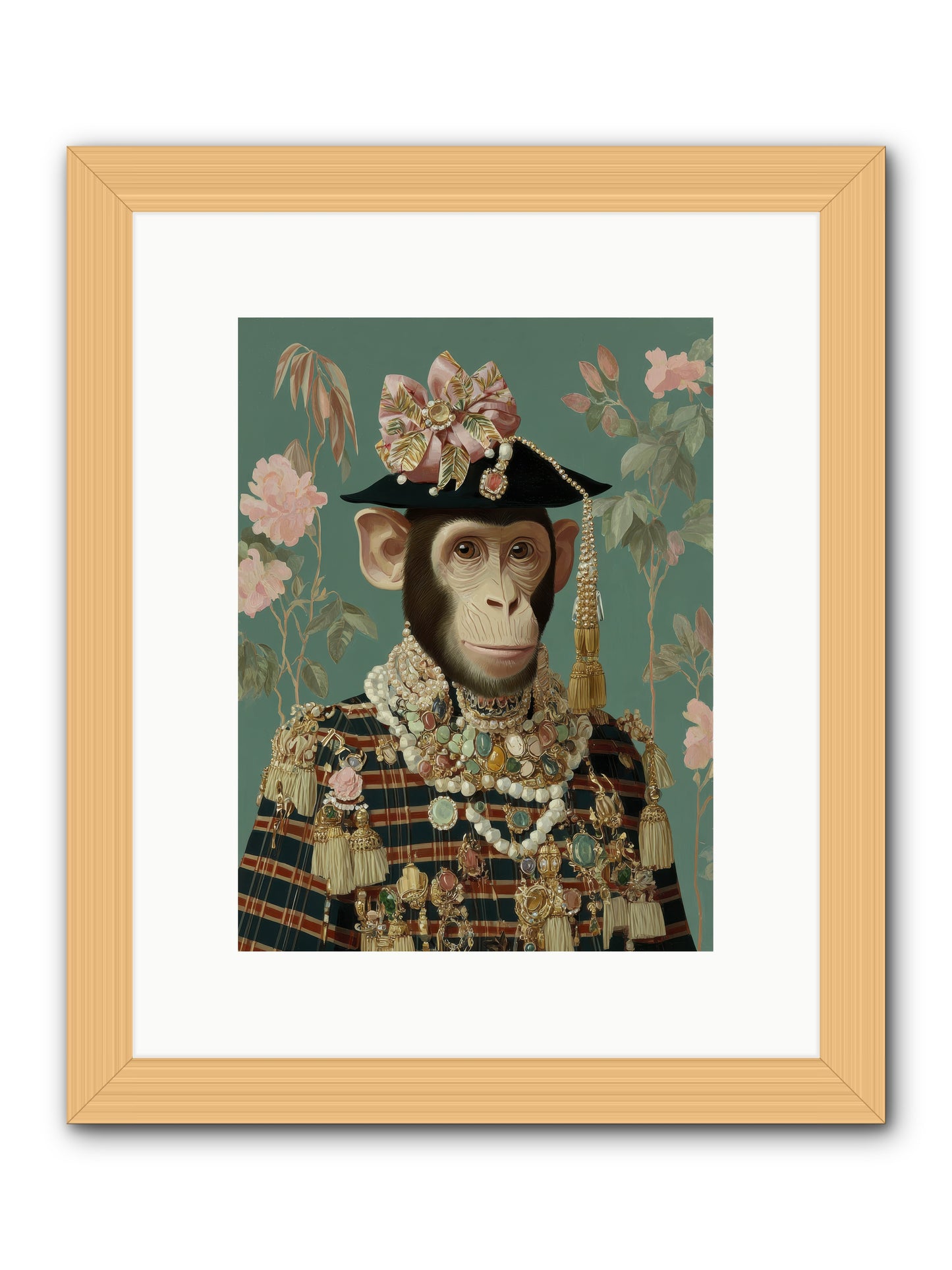 Enamored Finery -- Framed Print - Natural 9x12