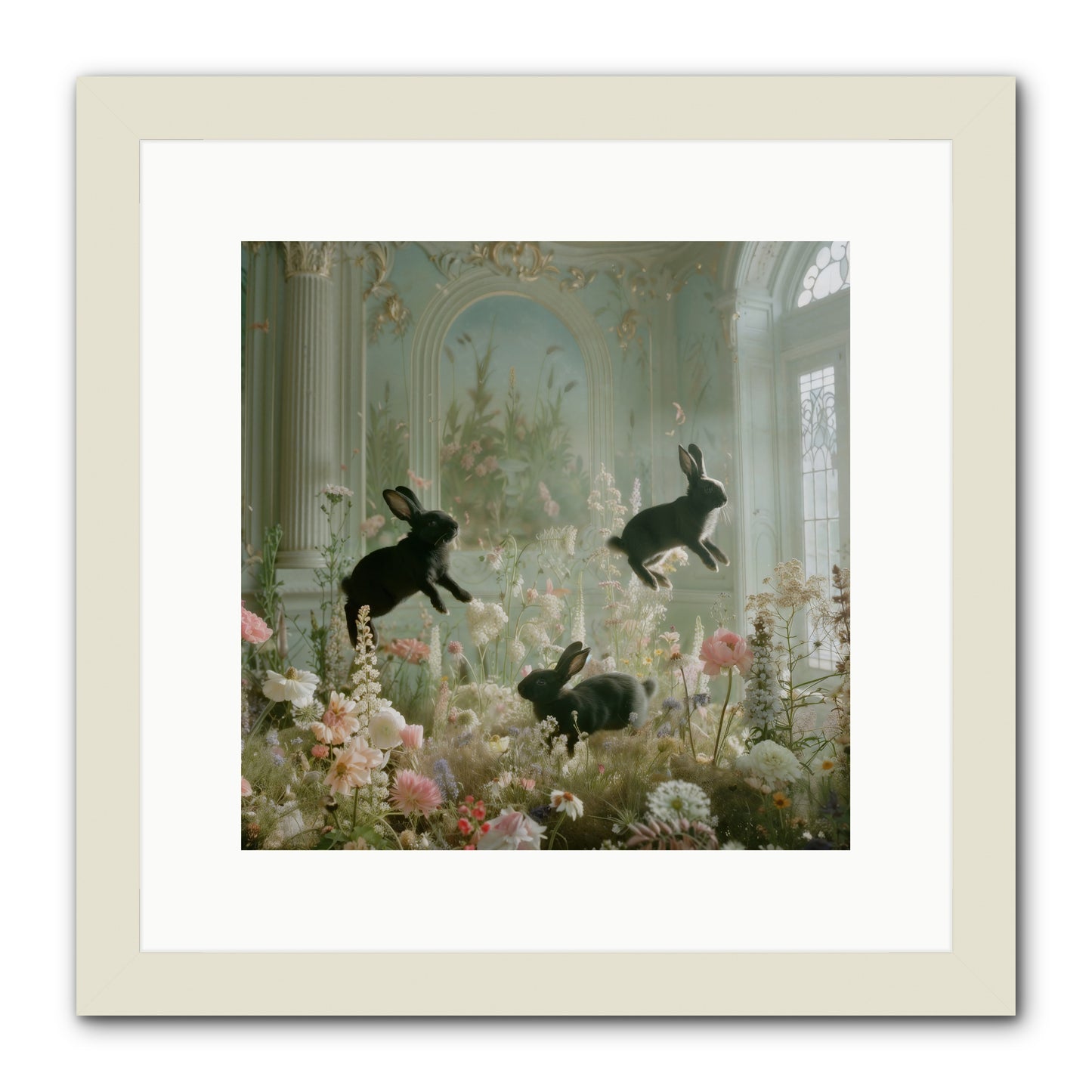 Enchanted Thicket -- Framed Print - White 12x12