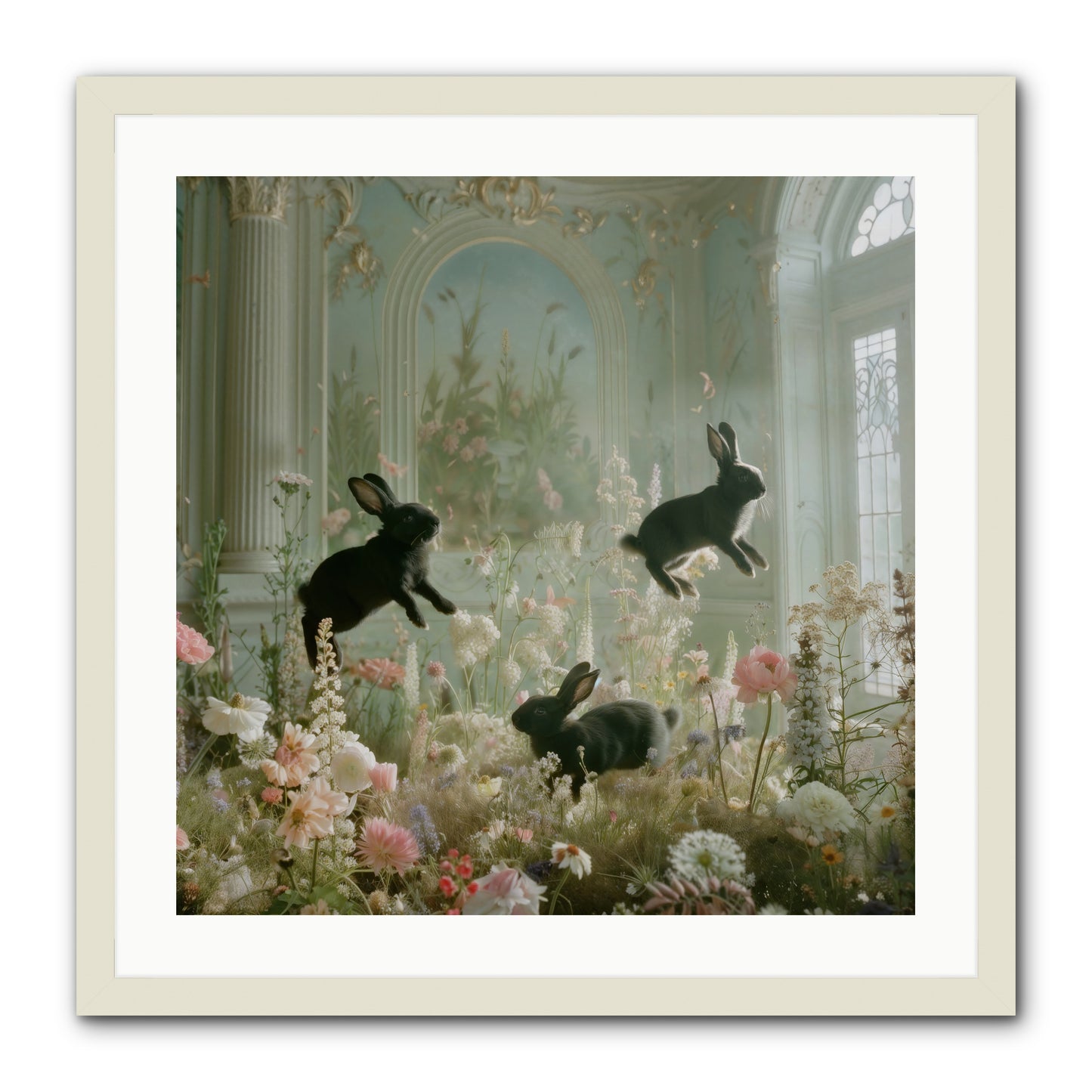 Enchanted Thicket -- Framed Print - White 24x24