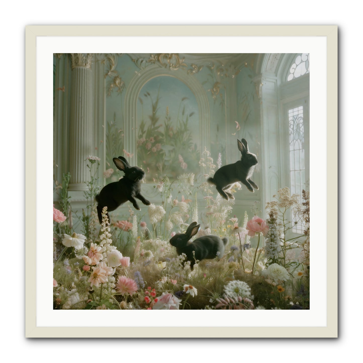 Enchanted Thicket -- Framed Print - White 30x30