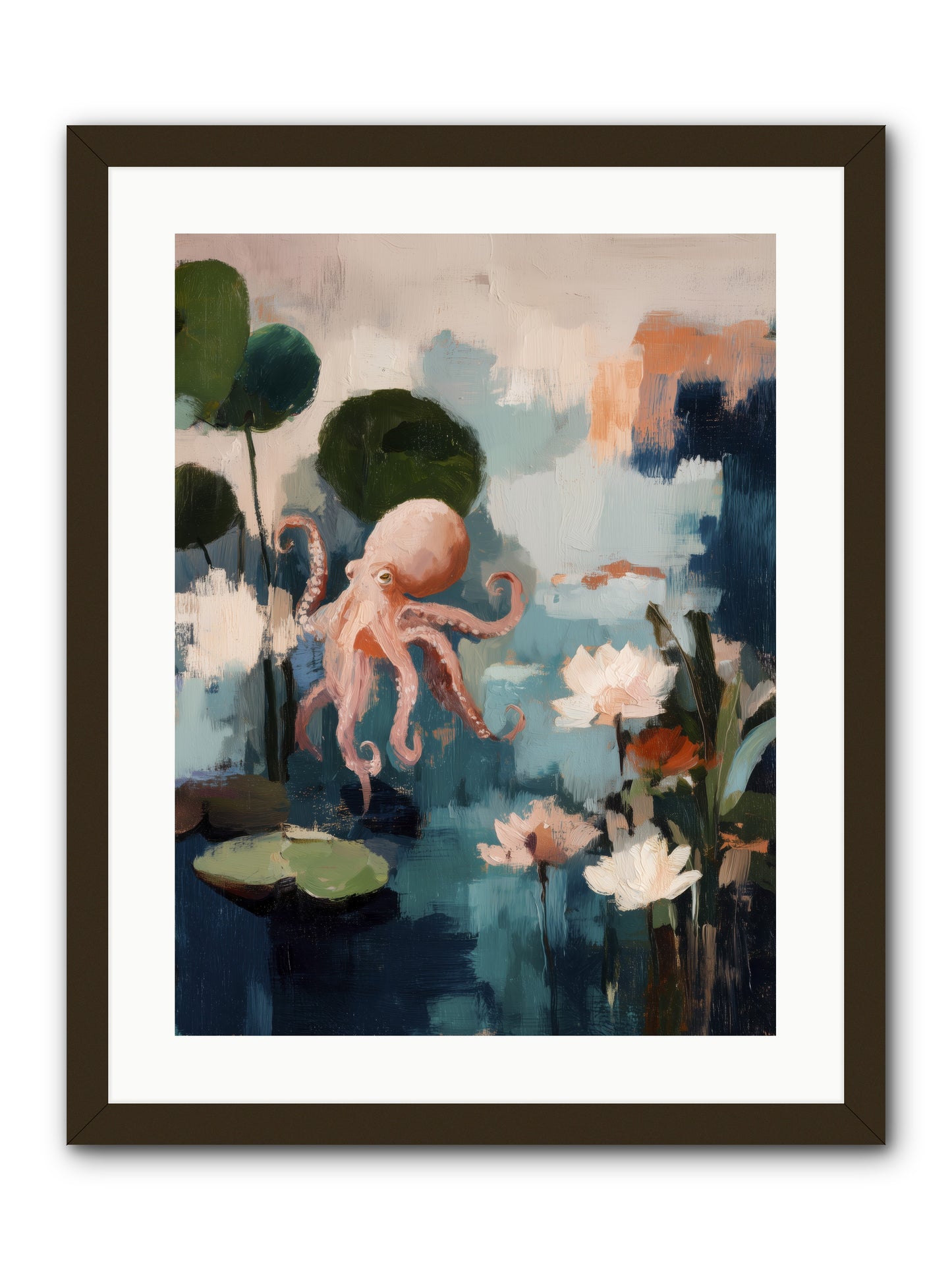 Endless Blue -- Framed Print - Black 18x24