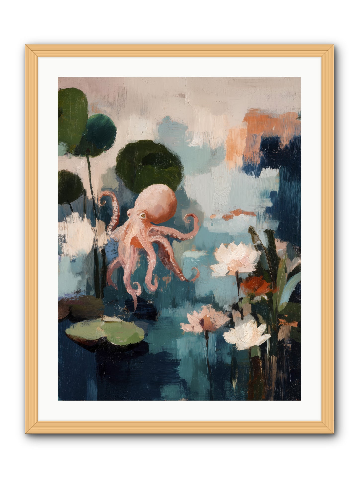 Endless Blue -- Framed Print - Natural 24x32