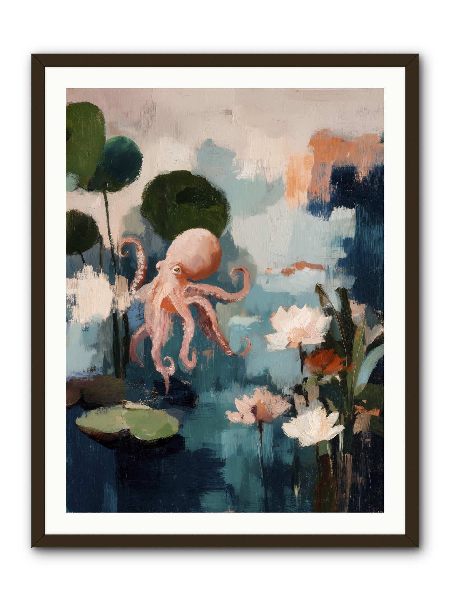 Endless Blue -- Framed Print - Black 30x40